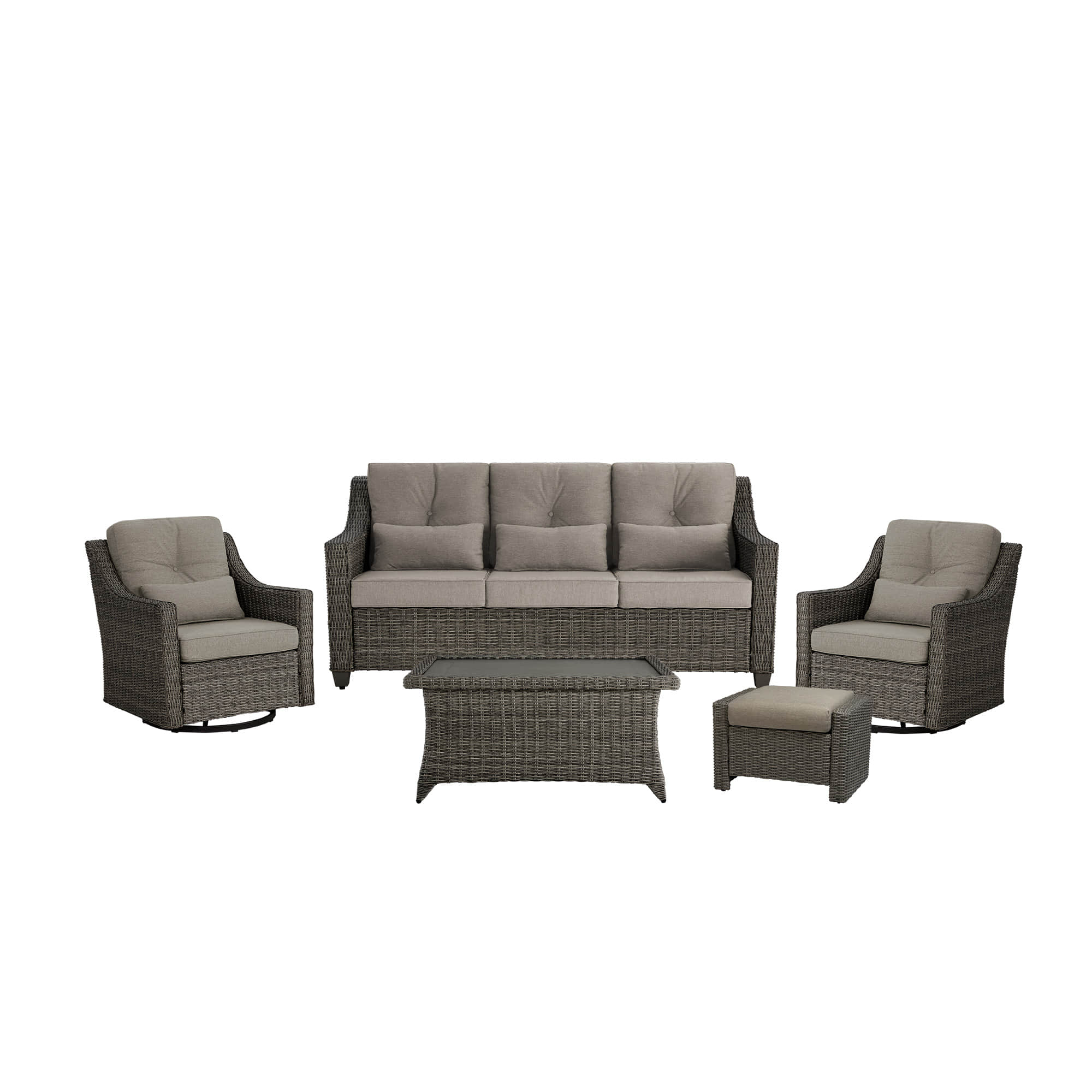 Elara Outdoor Rattan Sofa Set - 5 Seats - Image 111
