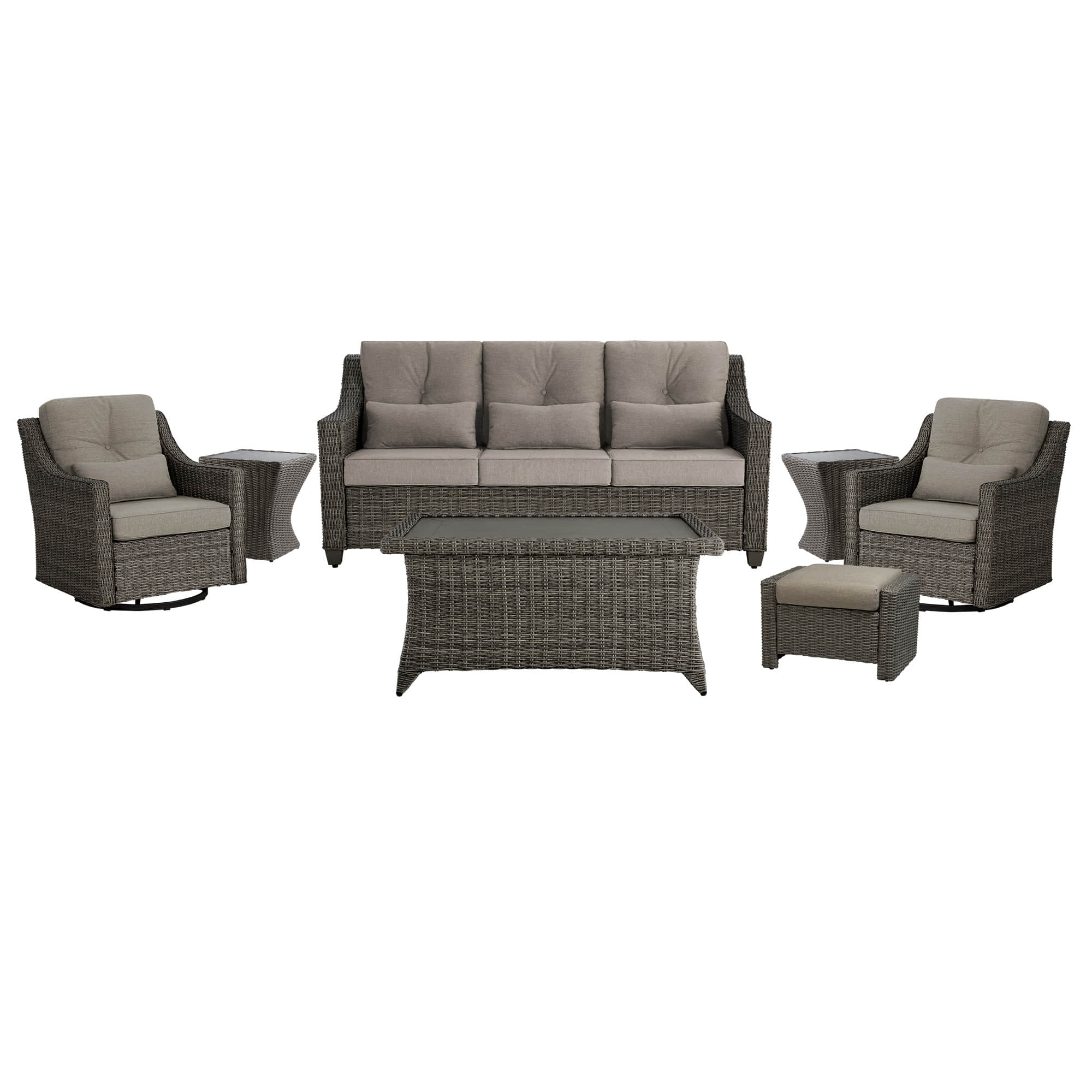 Elara Outdoor Rattan Sofa Set - 5 Seats - Image 113