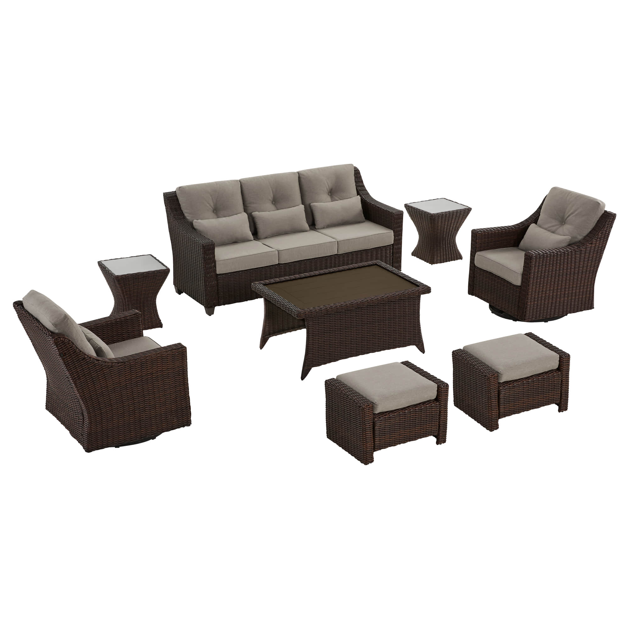 Elara Outdoor Rattan Sofa Set - 5 Seats - Image 20