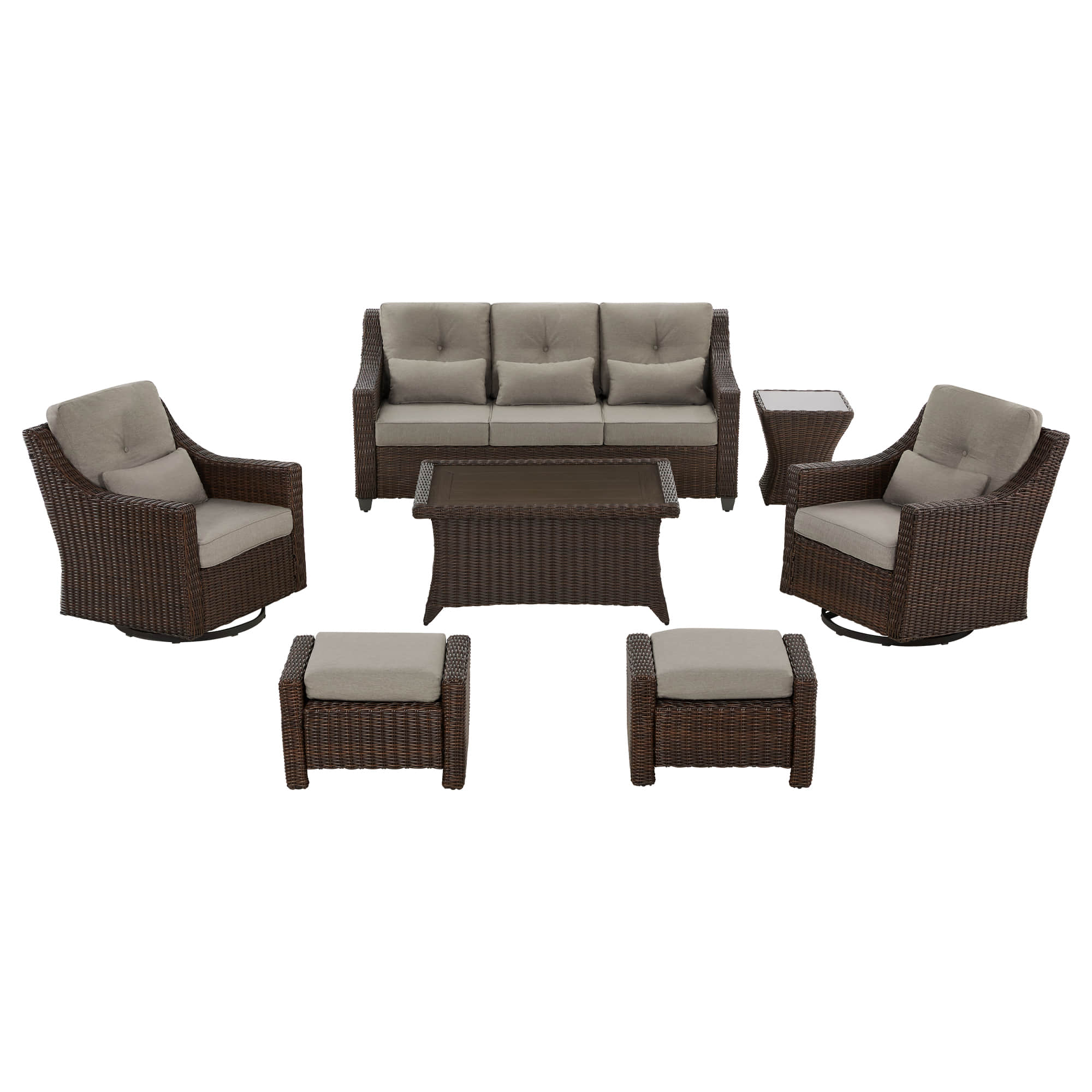 Elara Outdoor Rattan Sofa Set - 5 Seats - Image 22