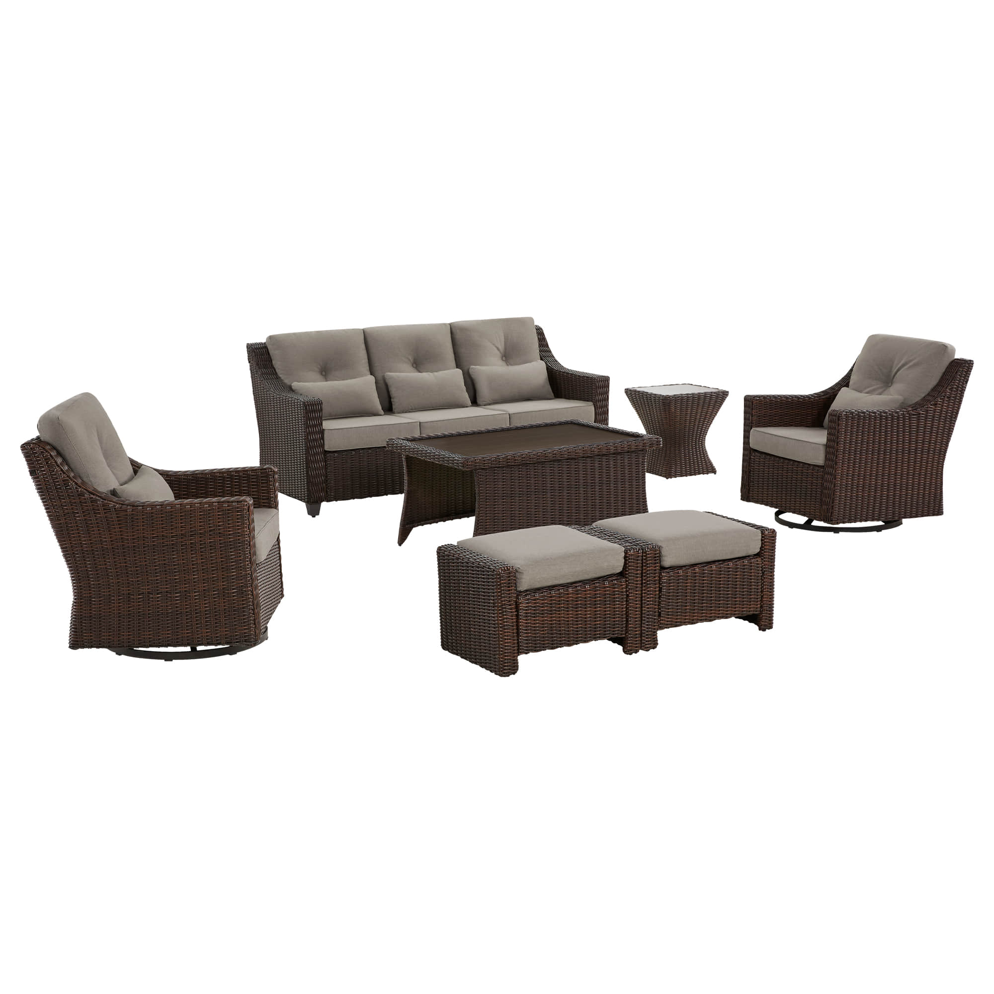 Elara Outdoor Rattan Sofa Set - 5 Seats - Image 23