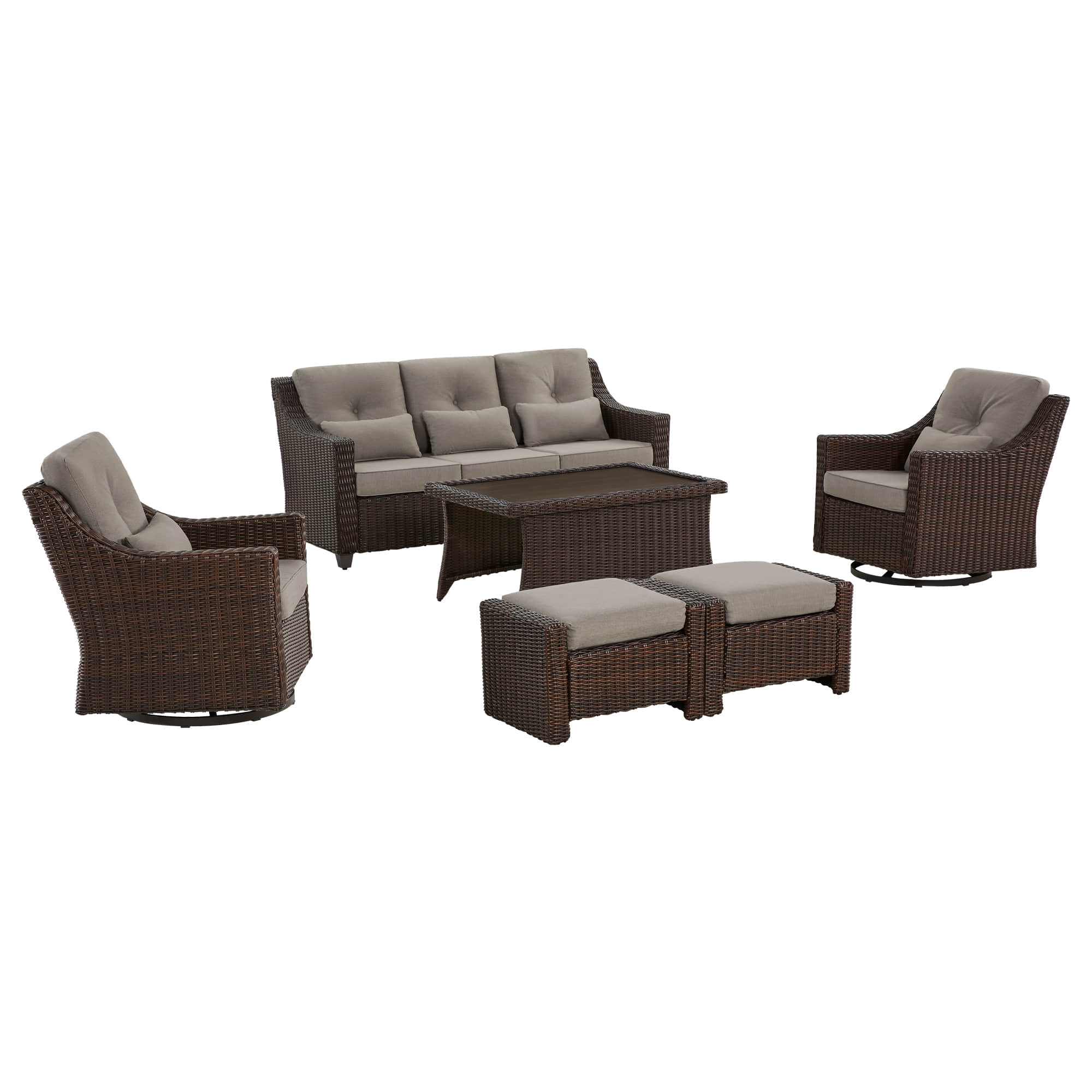 Elara Outdoor Rattan Sofa Set - 5 Seats - Image 26