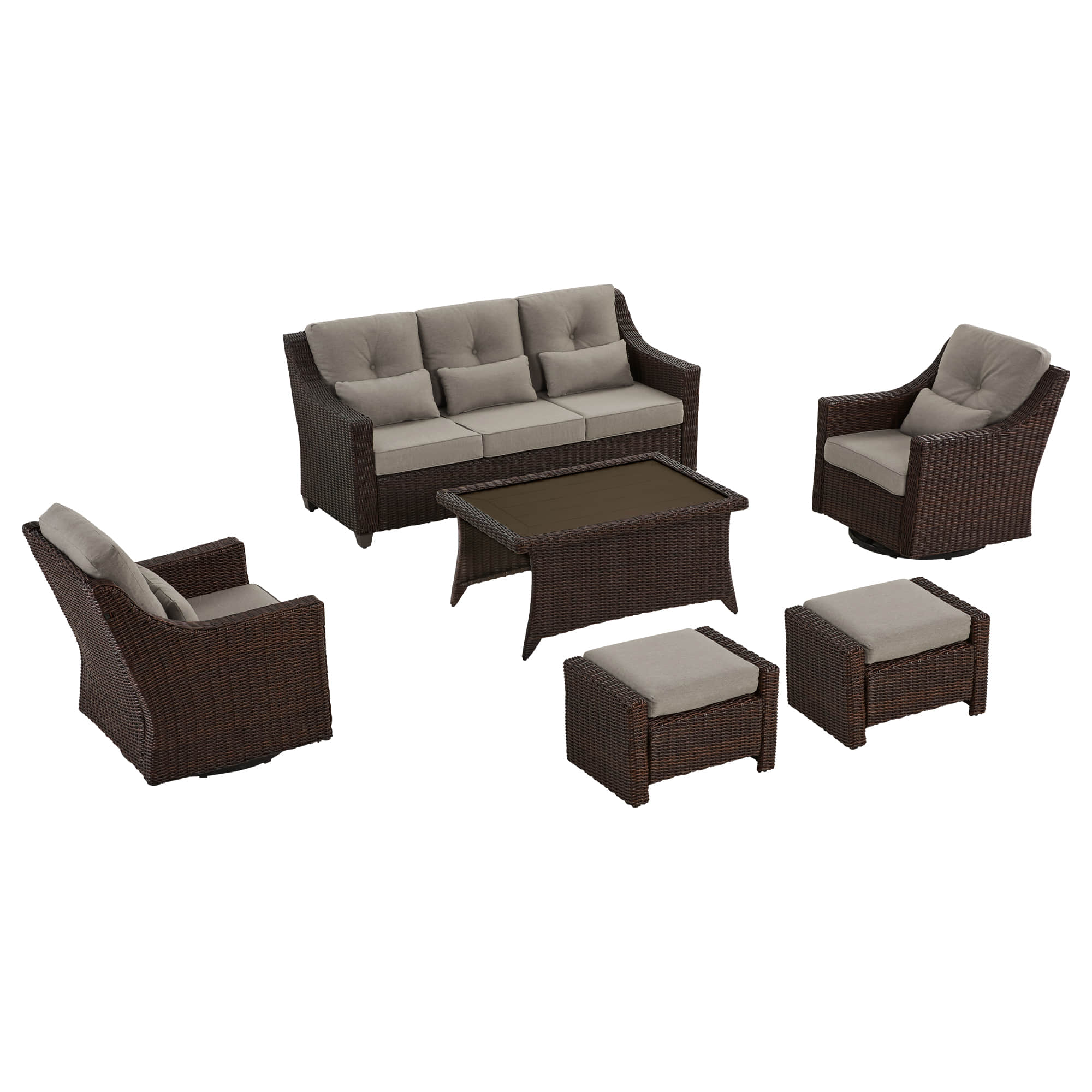 Elara Outdoor Rattan Sofa Set - 5 Seats - Image 27