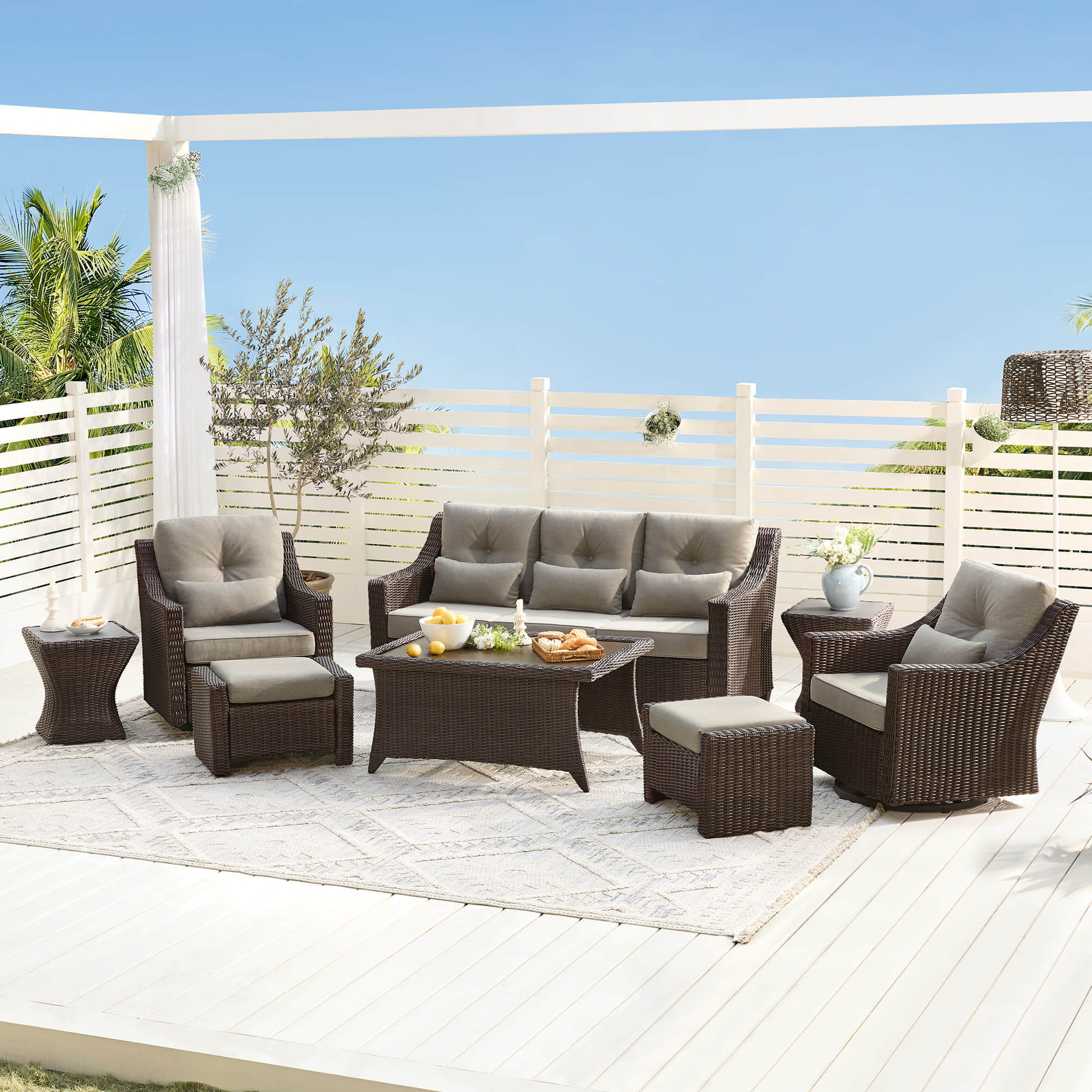 Elara Outdoor Rattan Sofa Set - 5 Seats - Image 3