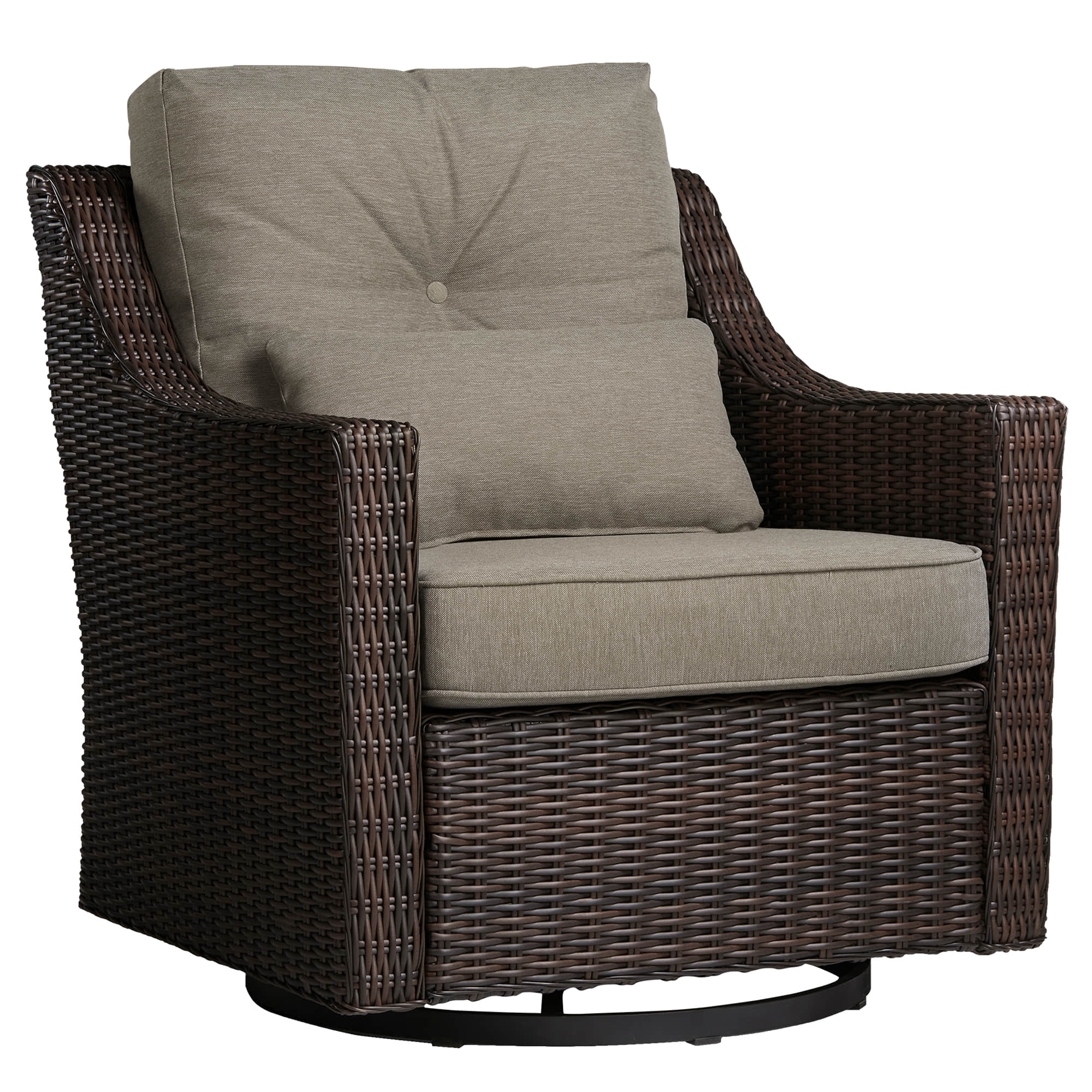 Elara Outdoor Rattan Sofa With Rocking Swivel Armchairs - 5 Seats - Image 16