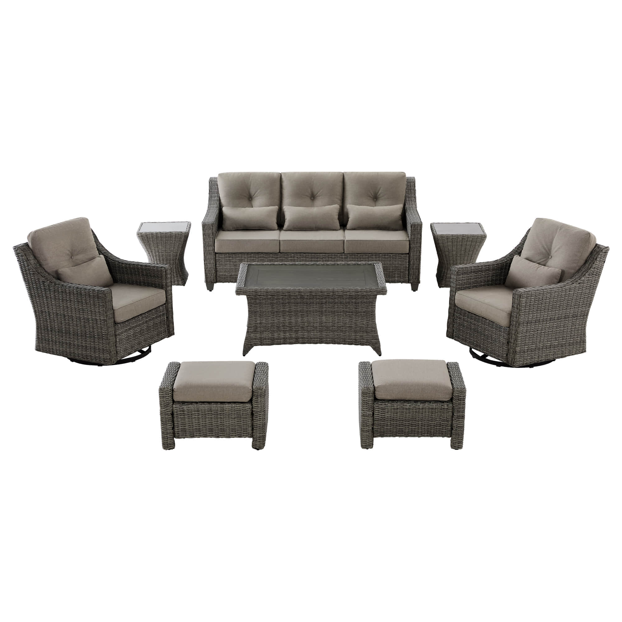 Elara Outdoor Rattan Sofa Set - 5 Seats - Image 69