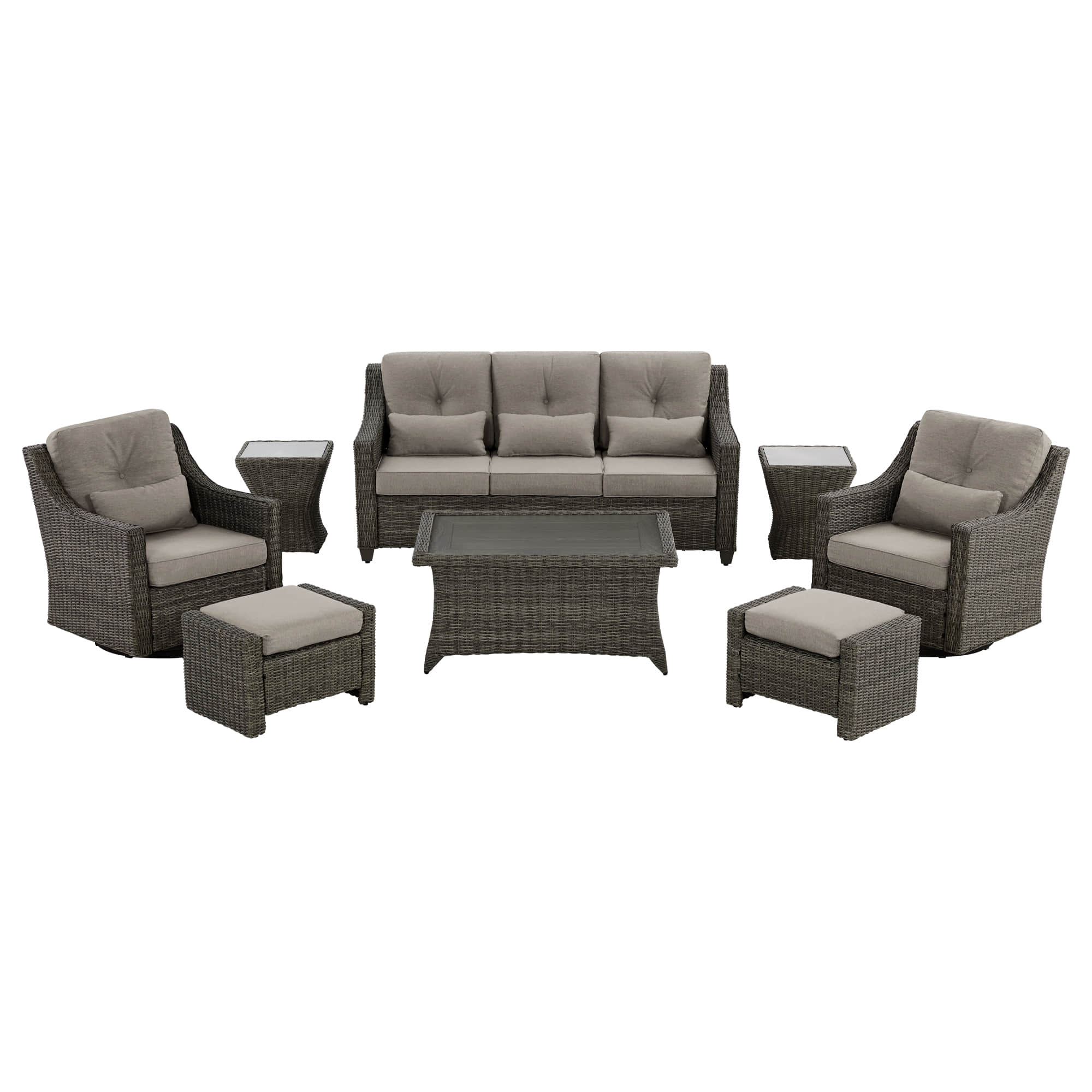 Elara Outdoor Rattan Sofa Set - 5 Seats - Image 70