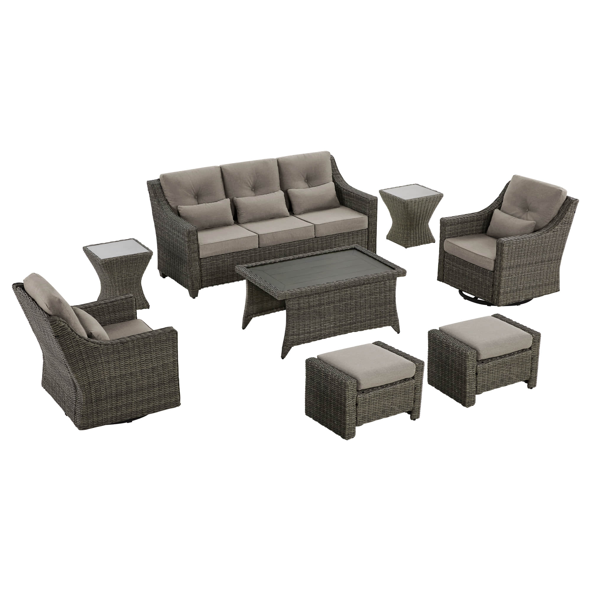 Elara Outdoor Rattan Sofa Set - 5 Seats - Image 71