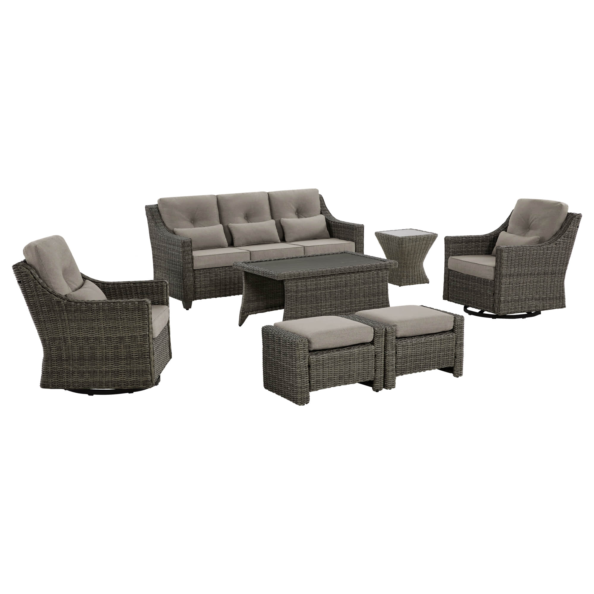 Elara Outdoor Rattan Sofa Set - 5 Seats - Image 74
