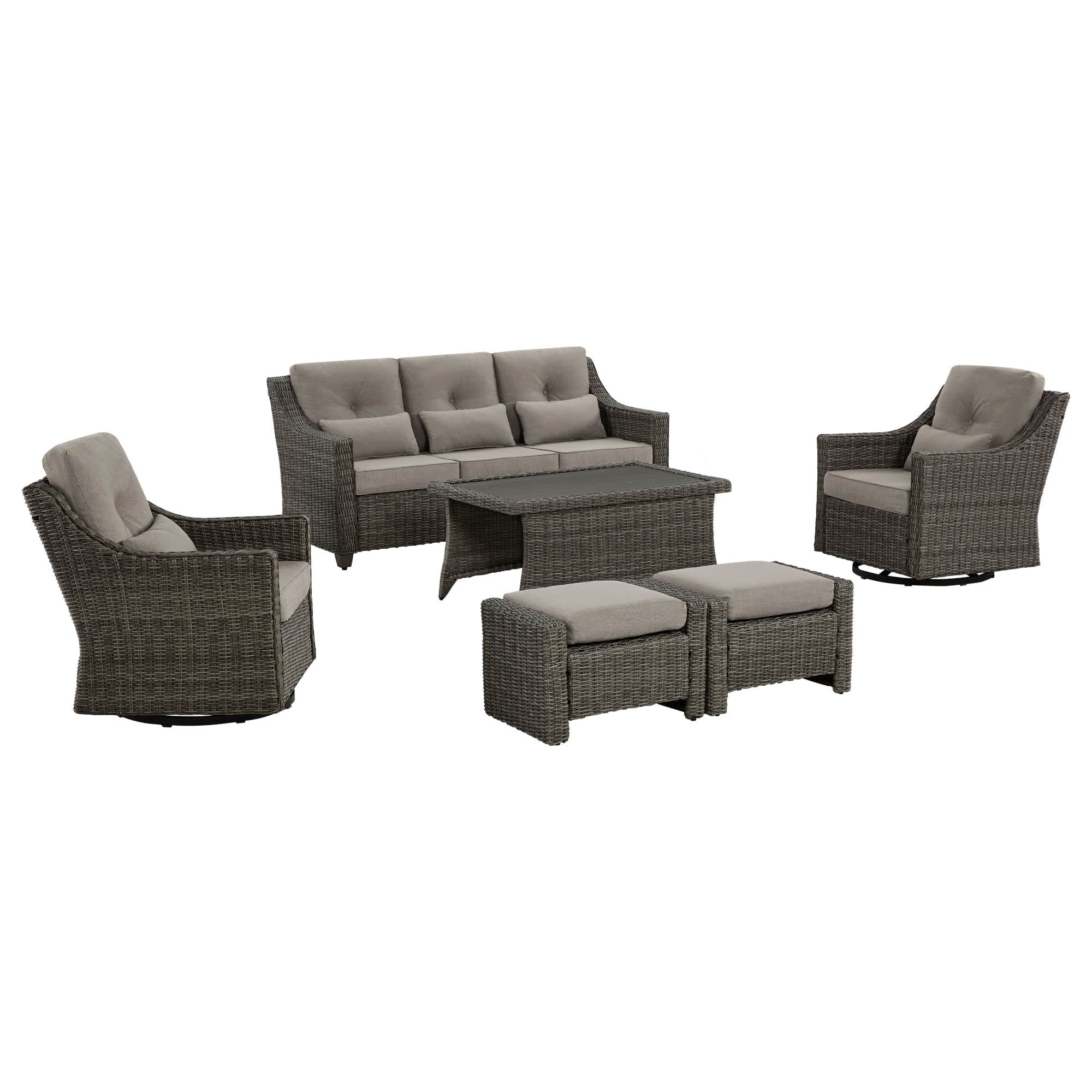 Elara Outdoor Rattan Sofa Set - 5 Seats - Image 77