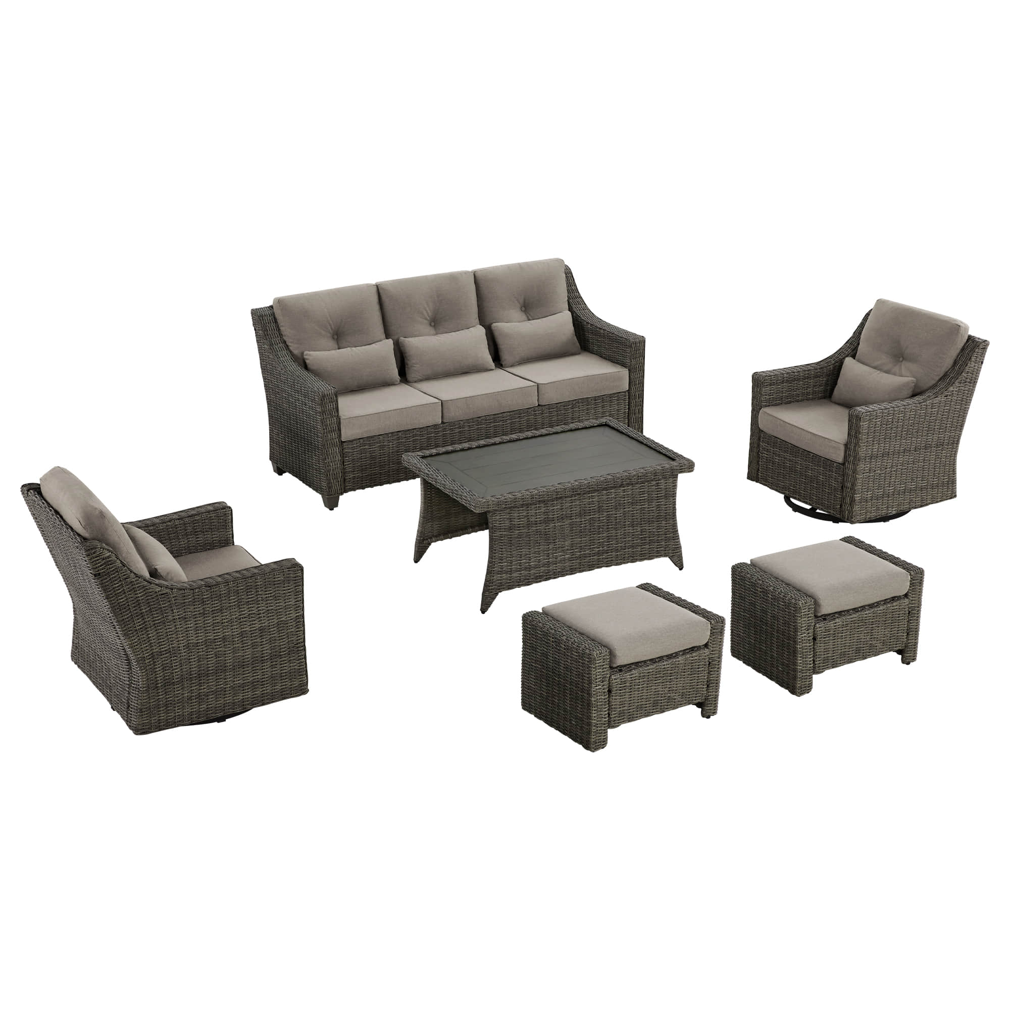 Elara Outdoor Rattan Sofa Set - 5 Seats - Image 78
