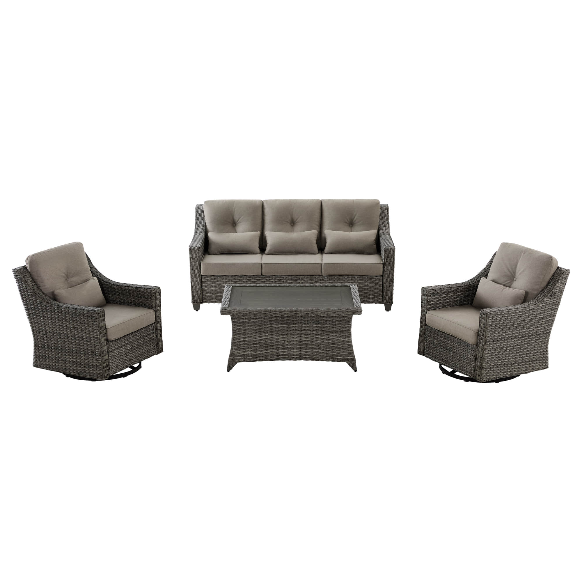 Elara Outdoor Rattan Sofa Set - 5 Seats - Image 79