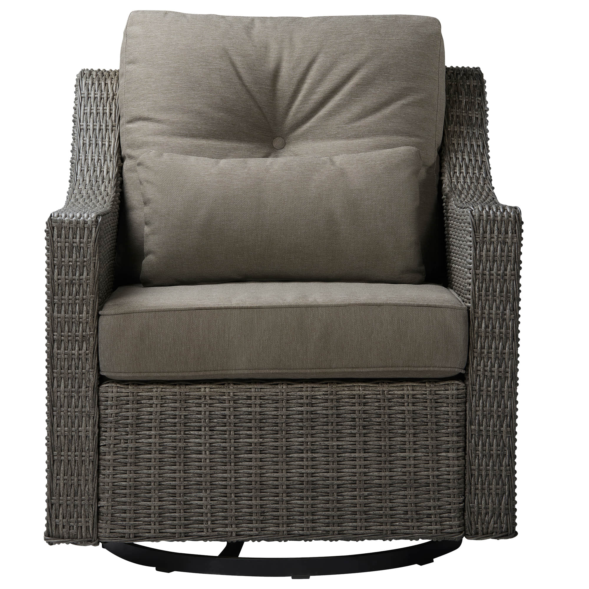 Elara Outdoor Rattan Sofa With Rocking Swivel Armchairs - 5 Seats - Image 38