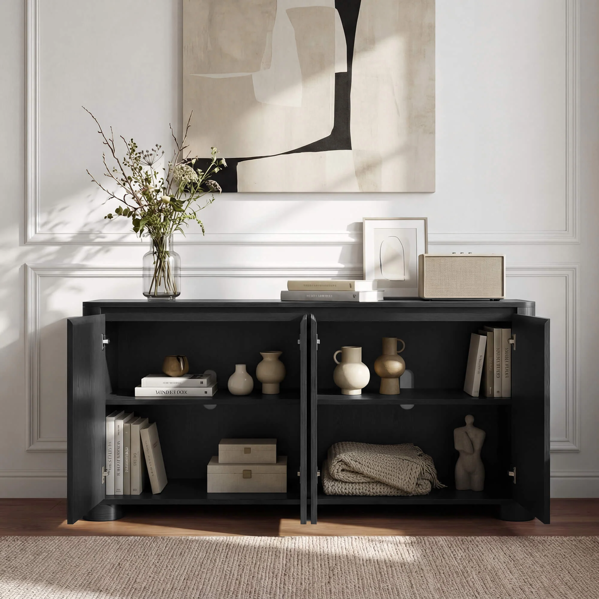 63” Elias Versatile Multi-Section Curved Sideboard - Image 2