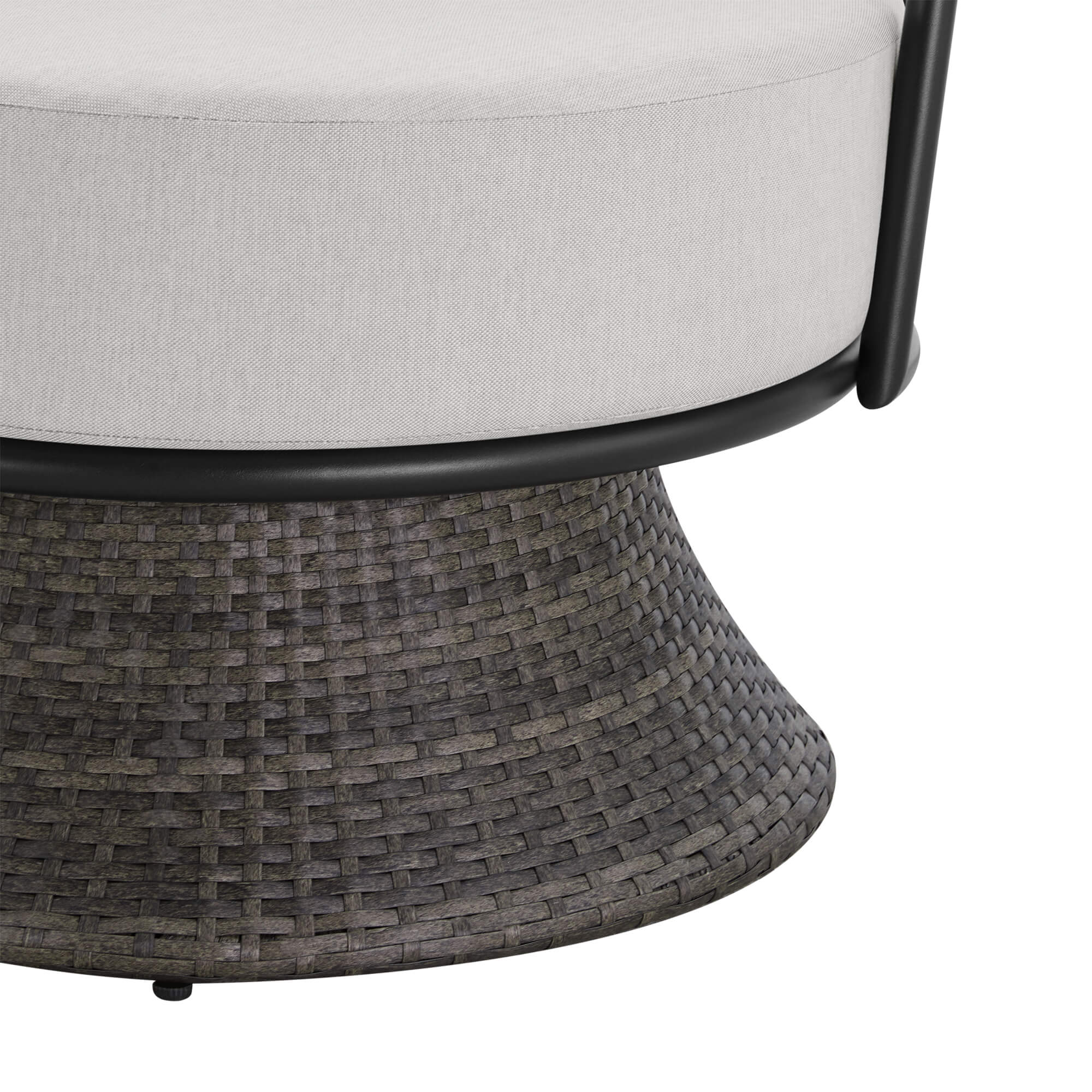 Ellie Rattan Woven Base Outdoor Swivel Bistro Set - Image 6
