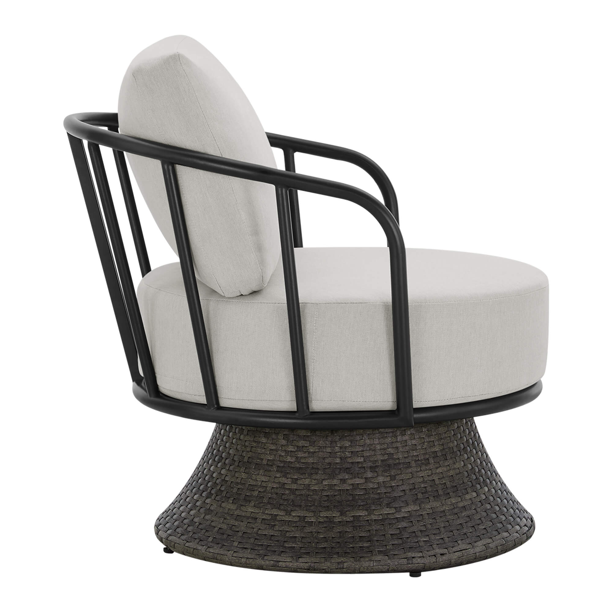 Ellie Rattan Woven Base Outdoor Swivel Bistro Set - Image 8