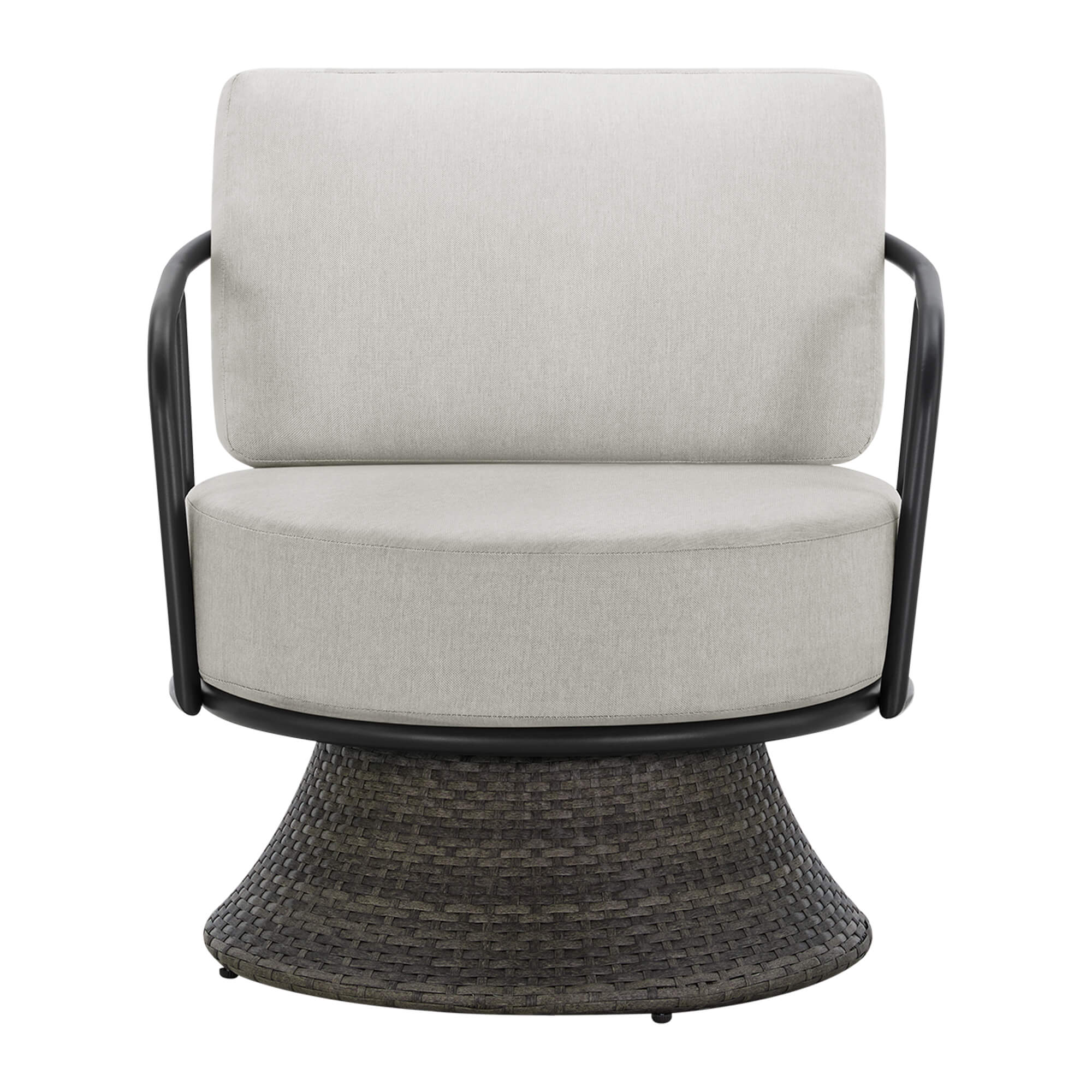 Ellie Rattan Woven Base Outdoor Swivel Chair (Set of 2） - Image 11