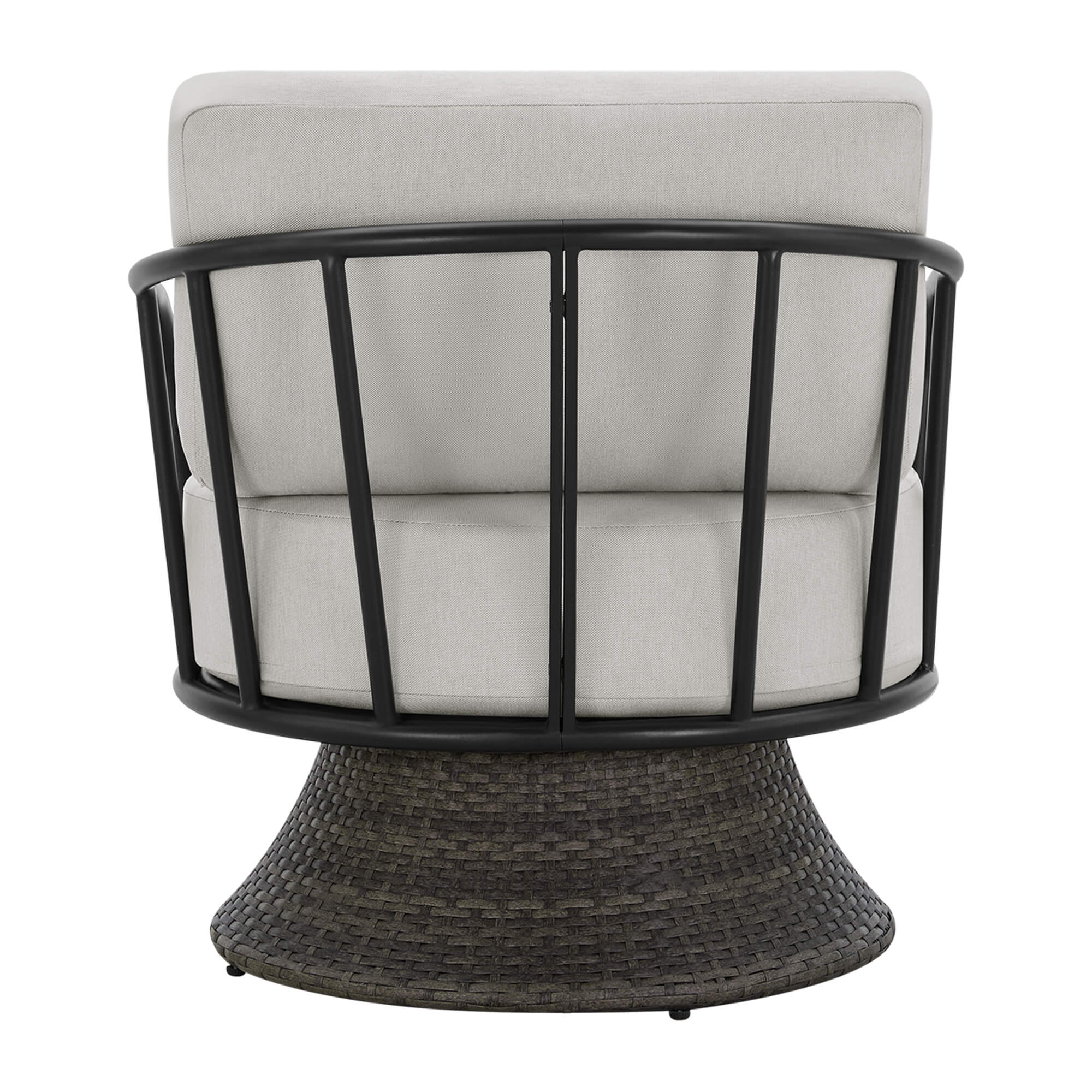 Ellie Rattan Woven Base Outdoor Swivel Chair (Set of 2） - Image 13