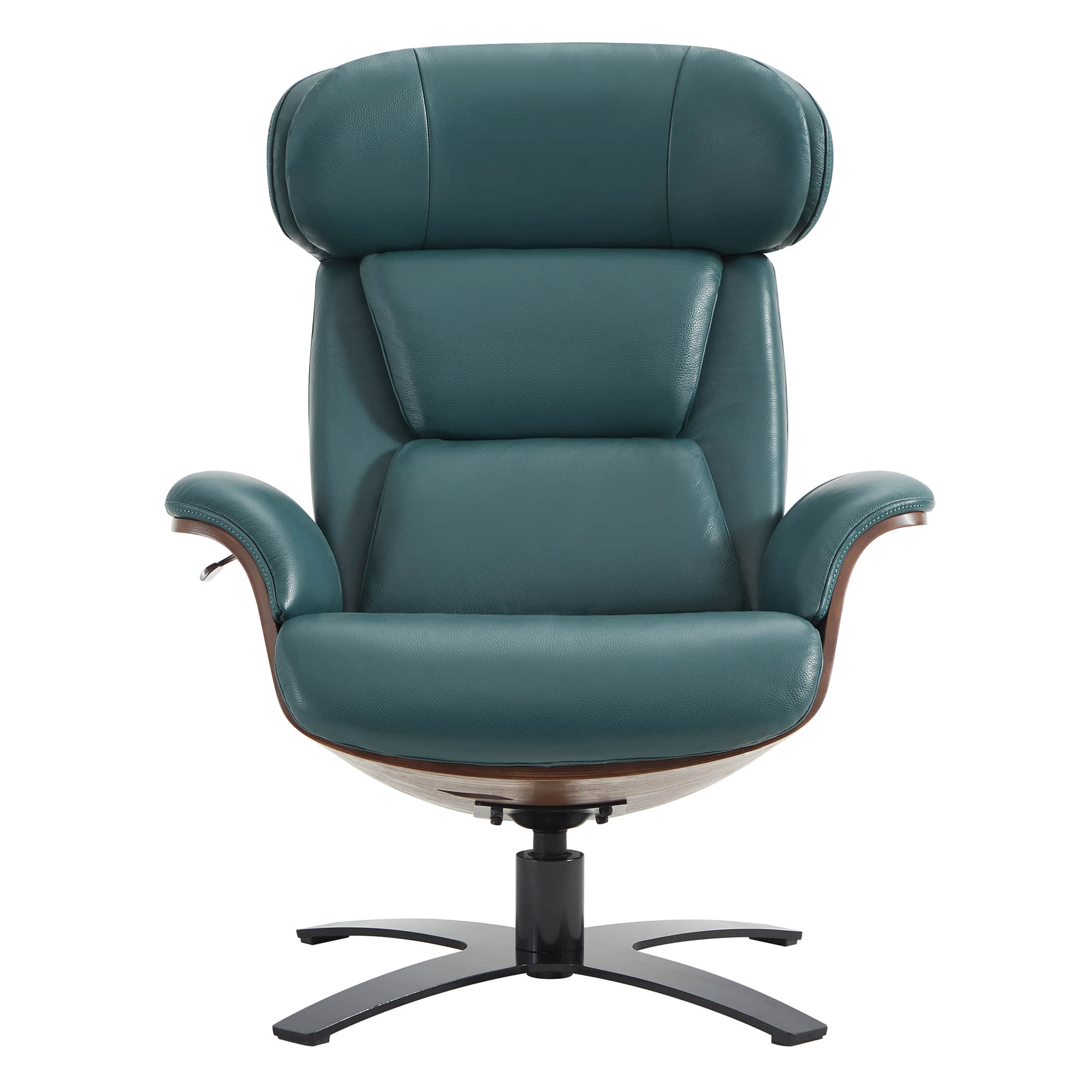 Elvin Genuine Leather Recliner Lounge Chair & Ottoman - Image 16