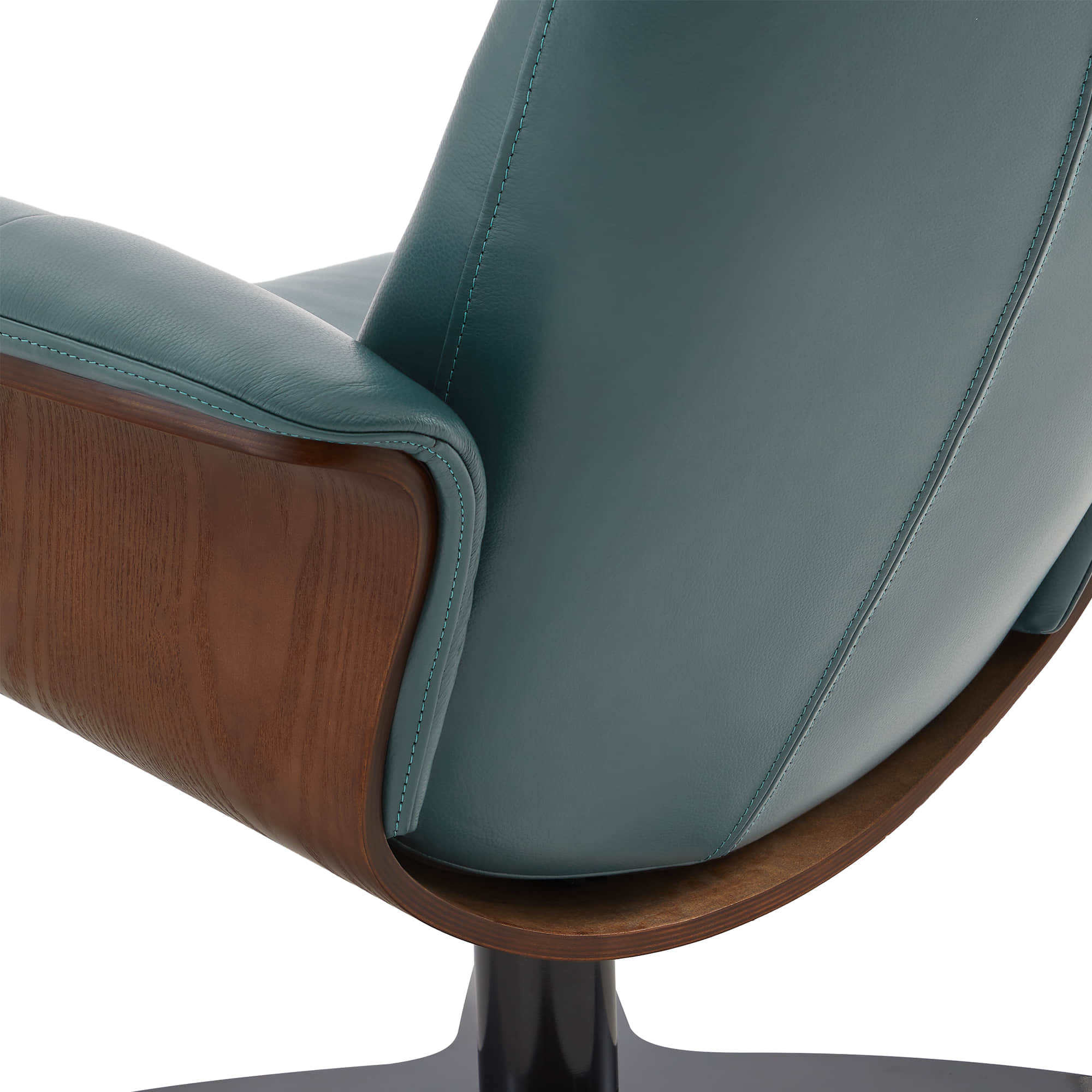 Elvin Genuine Leather Recliner Lounge Chair & Ottoman - Image 23