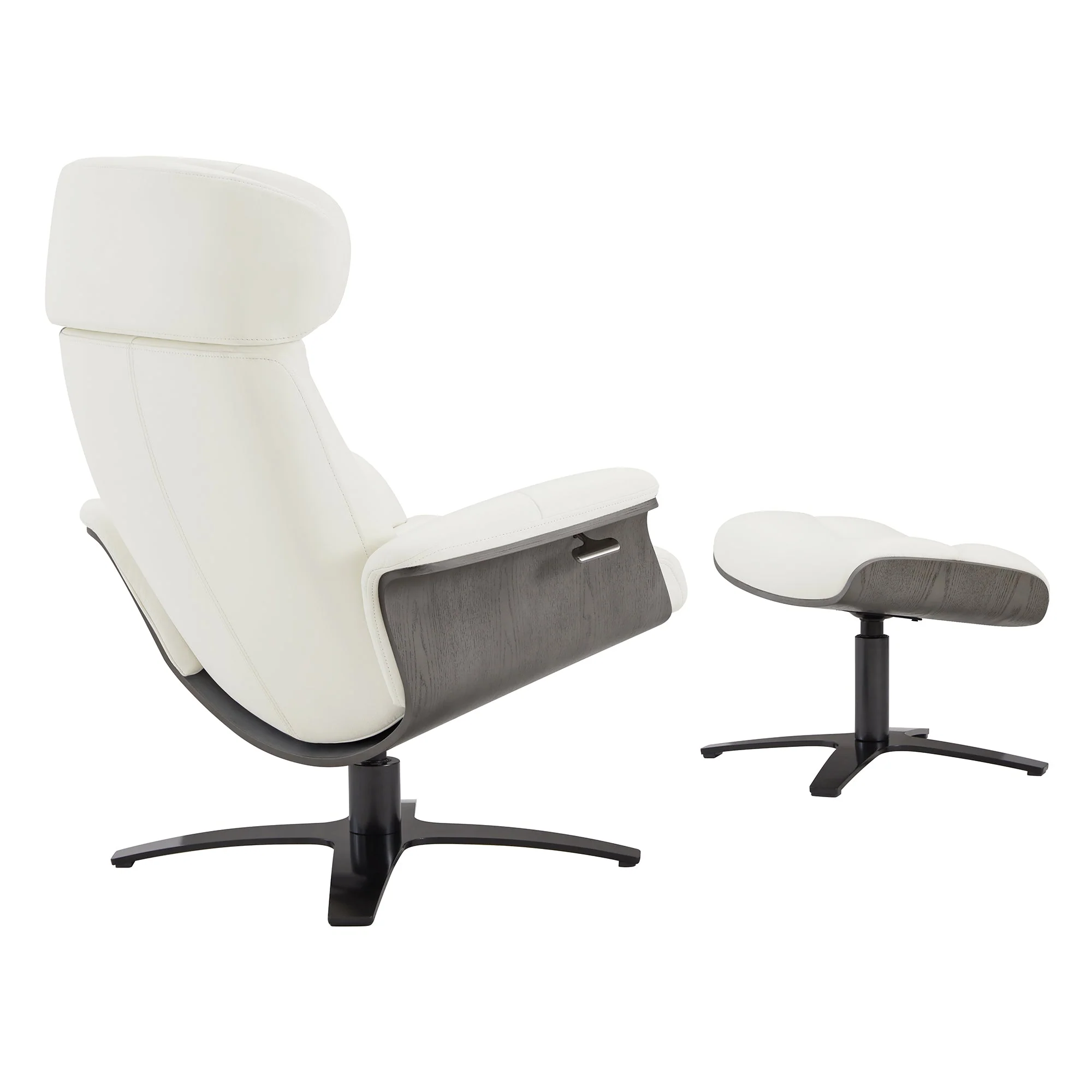 Elvin Genuine Leather Recliner Lounge Chair & Ottoman - Image 37