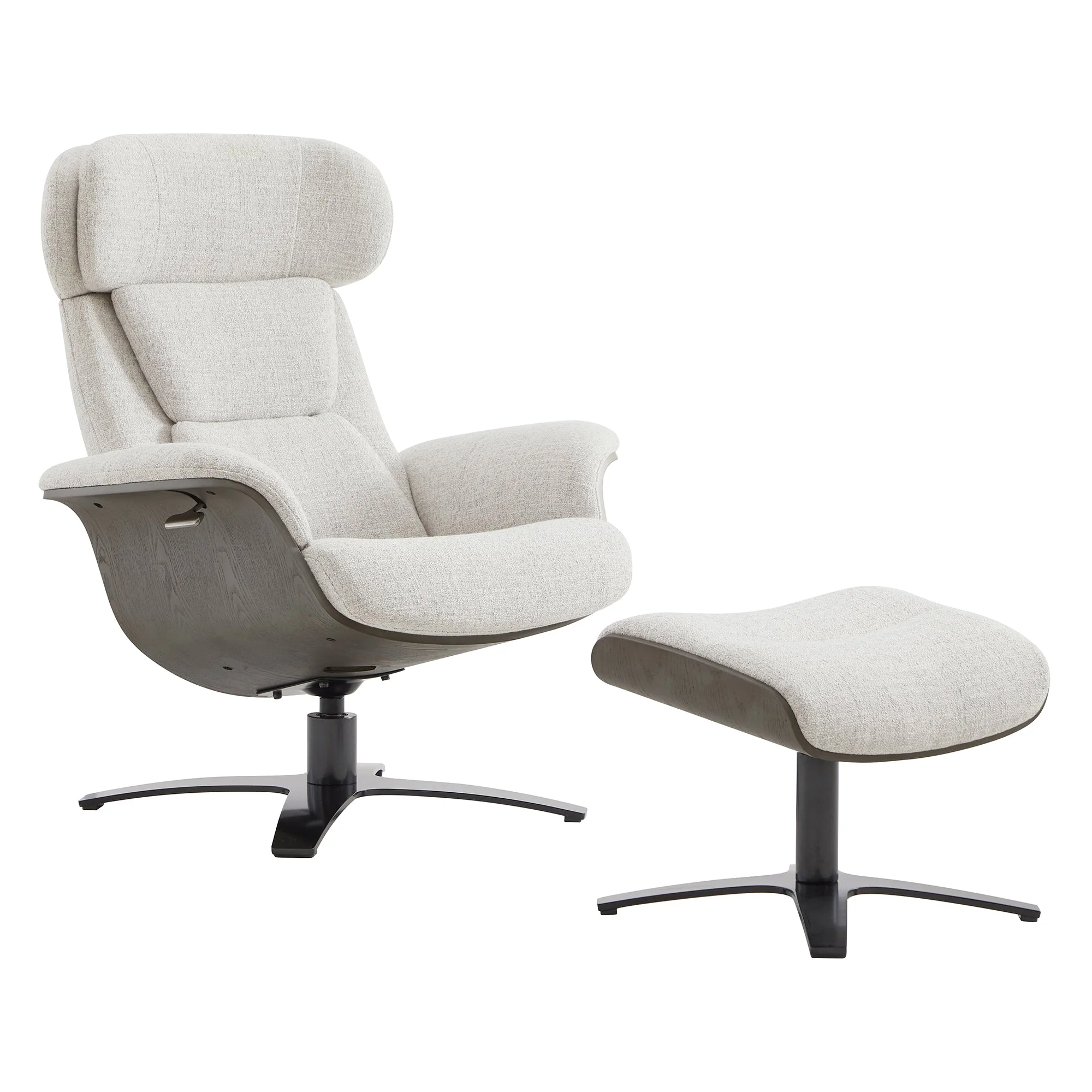 Elvin Genuine Leather Recliner Lounge Chair & Ottoman - Image 43