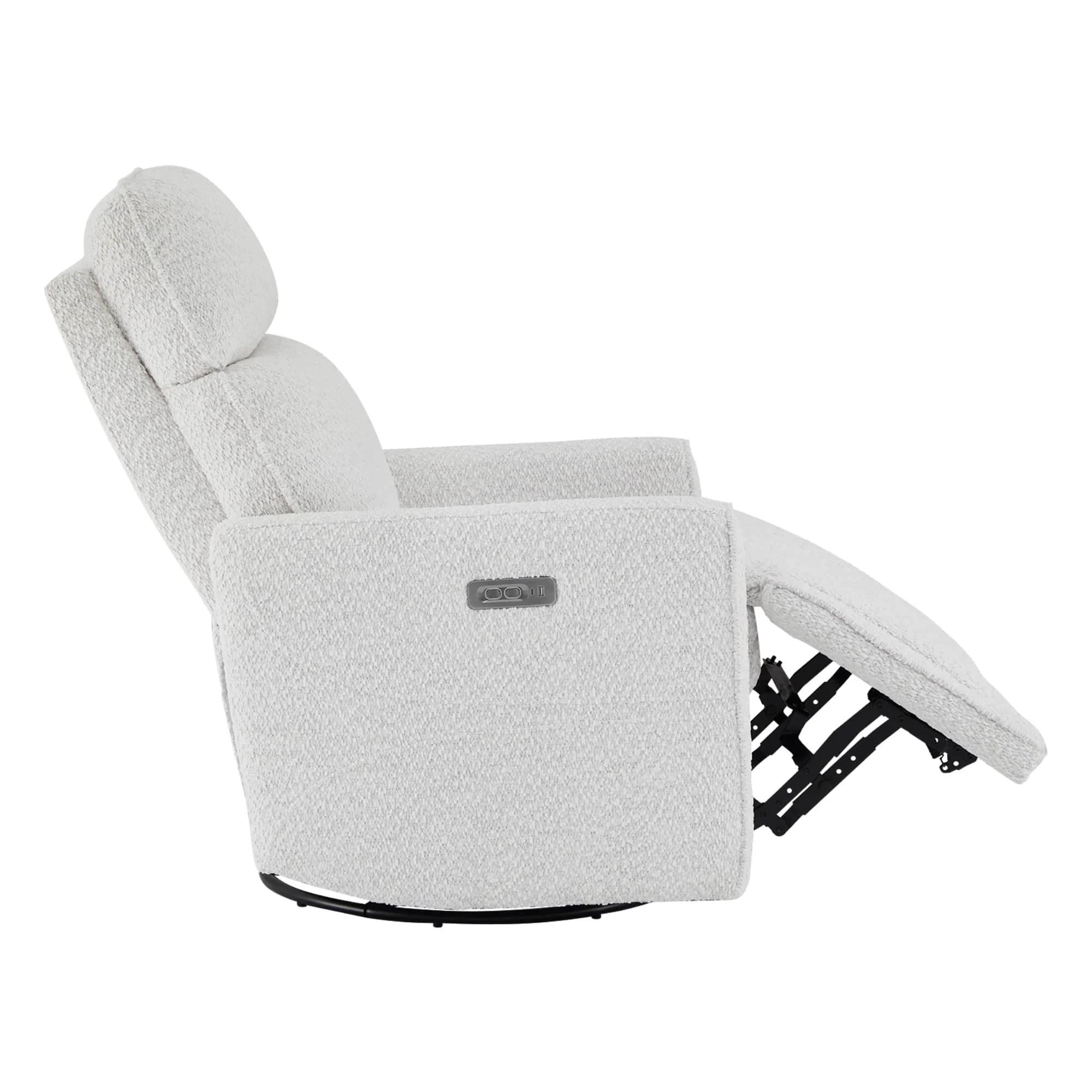 Elysian Power Swivel Nursery Glider Recliner with Adjustable Headrest - Image 12
