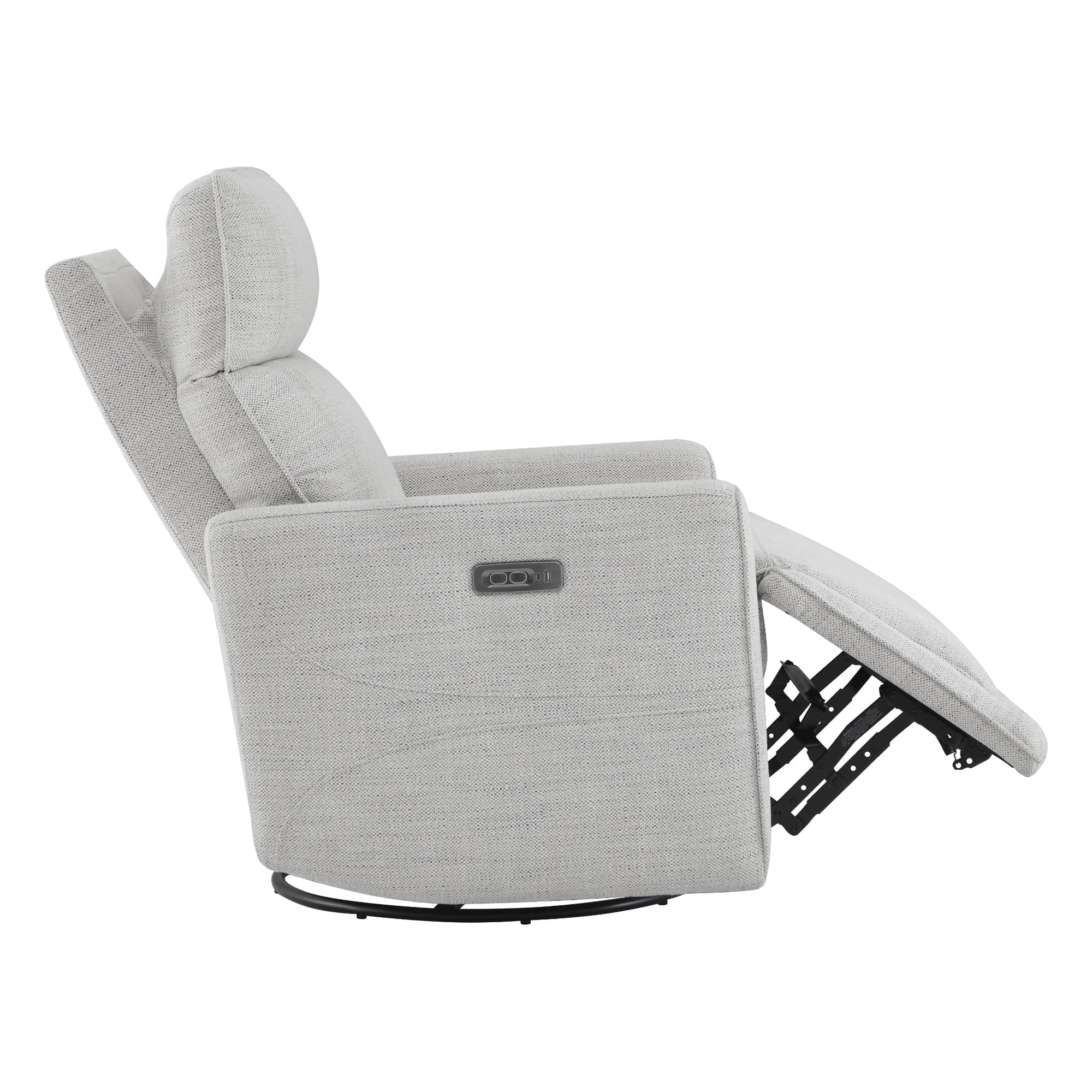 Elysian Power Swivel Nursery Glider Recliner with Adjustable Headrest - Image 36