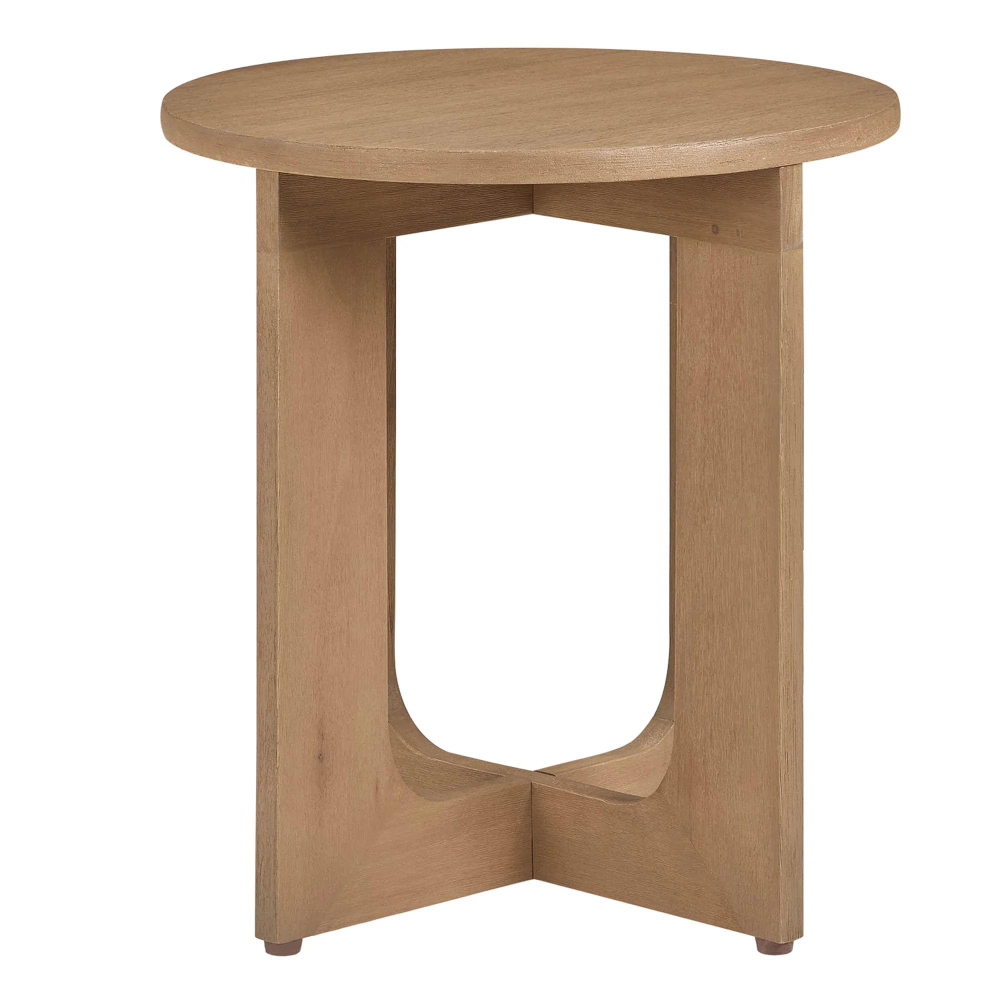 Emberly Modern Outdoor Eucalyptus Wood Side Table - Image 4
