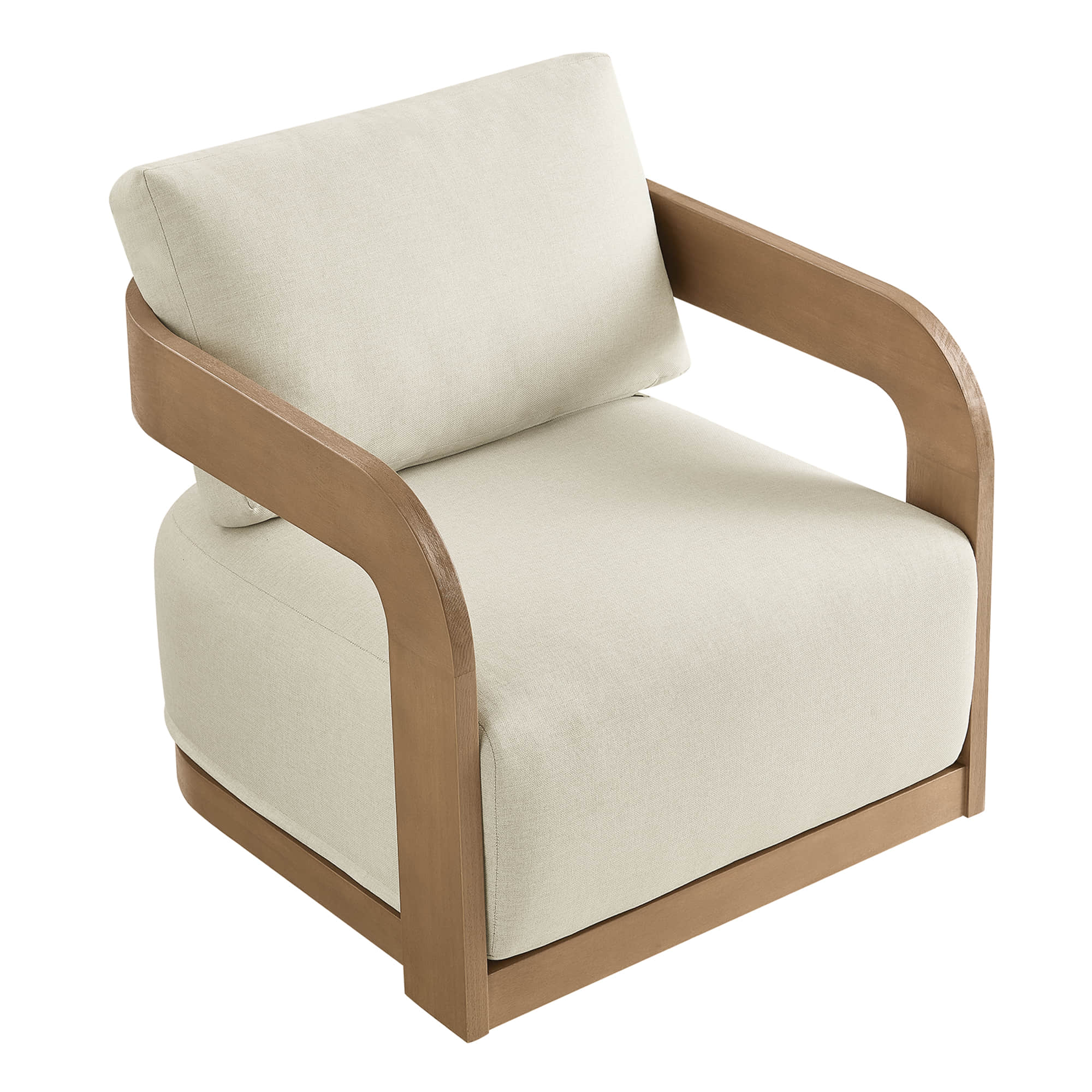 Emberly Modern Outdoor Eucalyptus Wood Swivel Bistro Set - Image 22