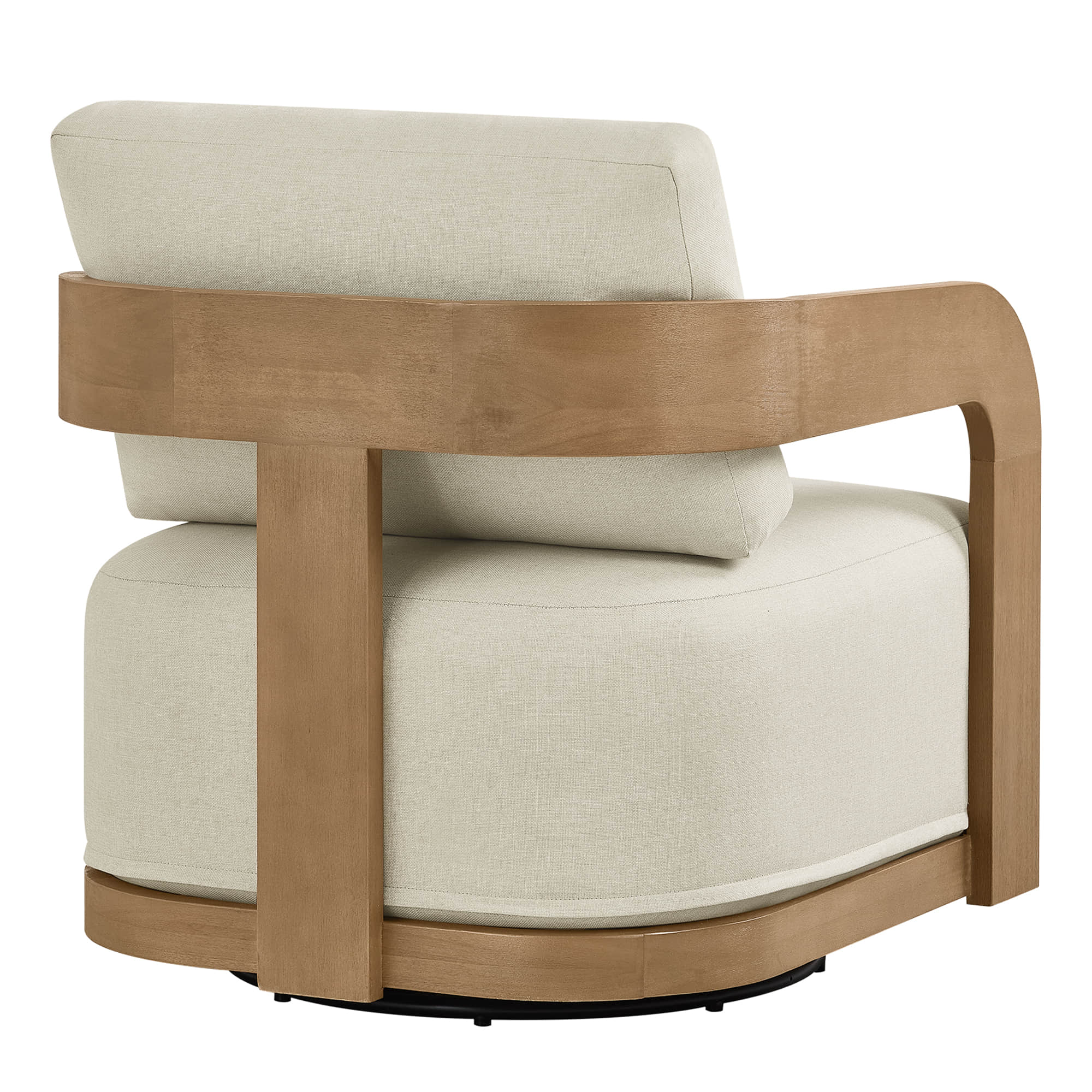 Emberly Modern Outdoor Eucalyptus Wood Swivel Bistro Set - Image 25