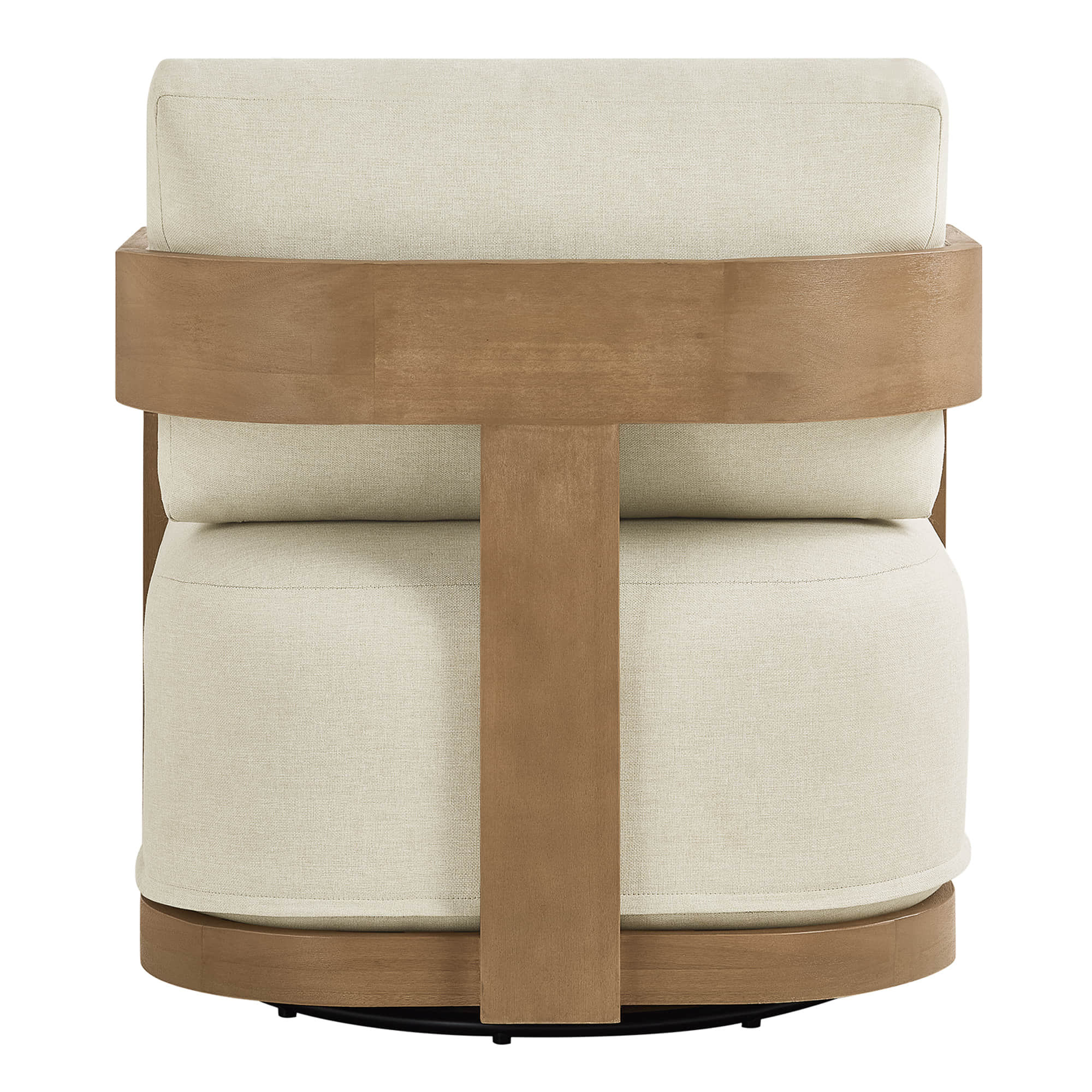 Emberly Modern Outdoor Eucalyptus Wood Swivel Bistro Set - Image 26