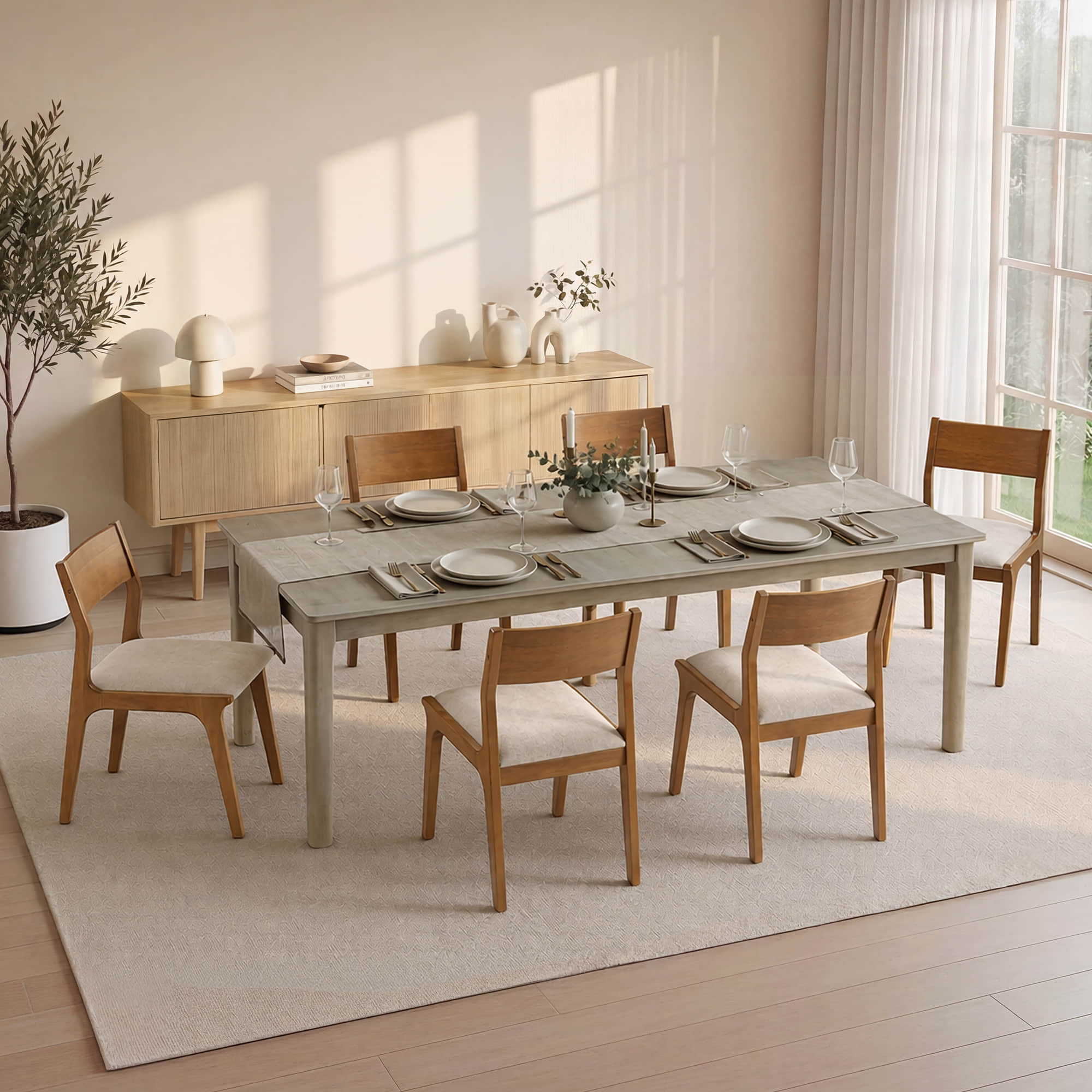 Everett Extendable Wood Dining Table, 70.9"-90.6" - Image 10