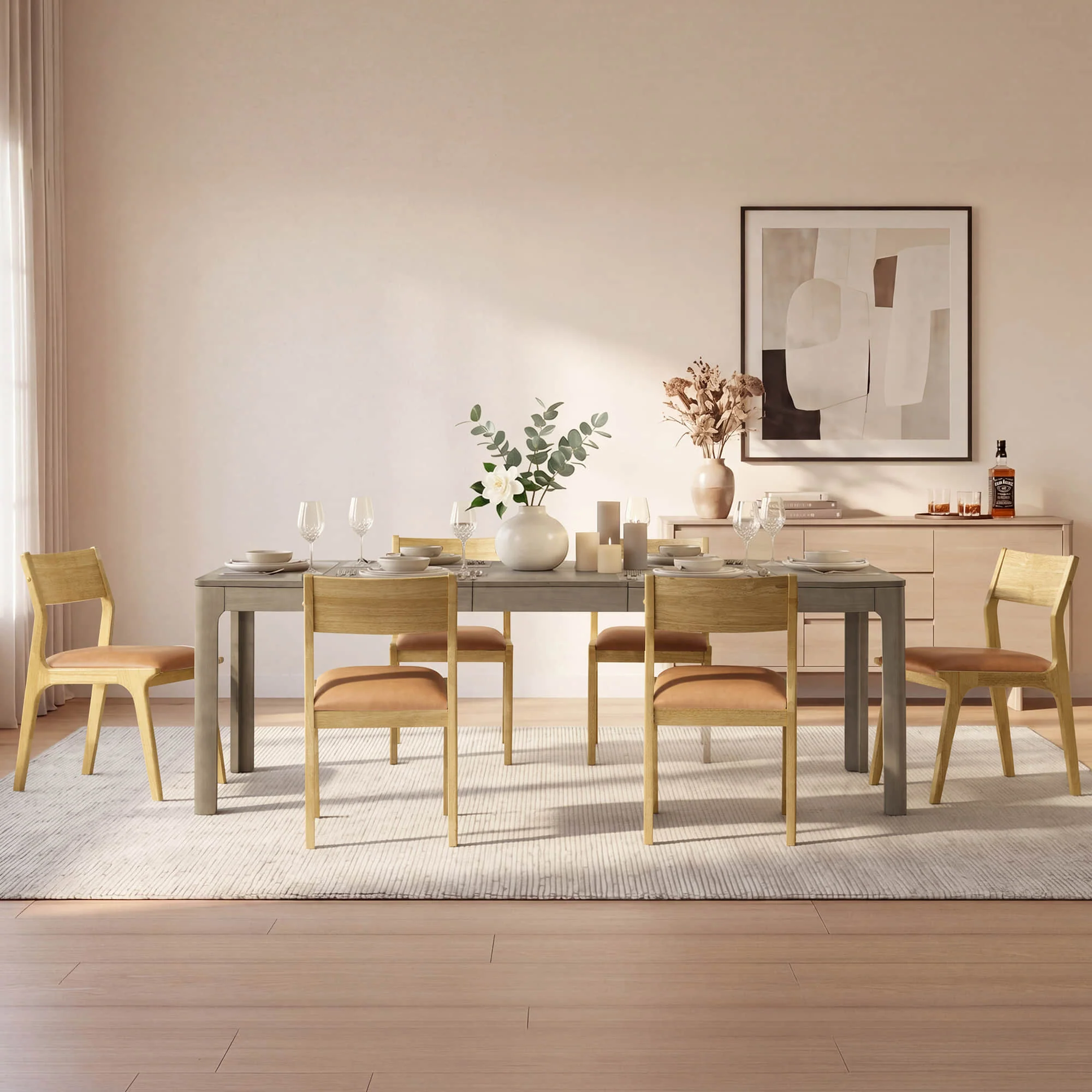 Everett Extendable Wood Dining Table, 70.9"-90.6" - Image 11