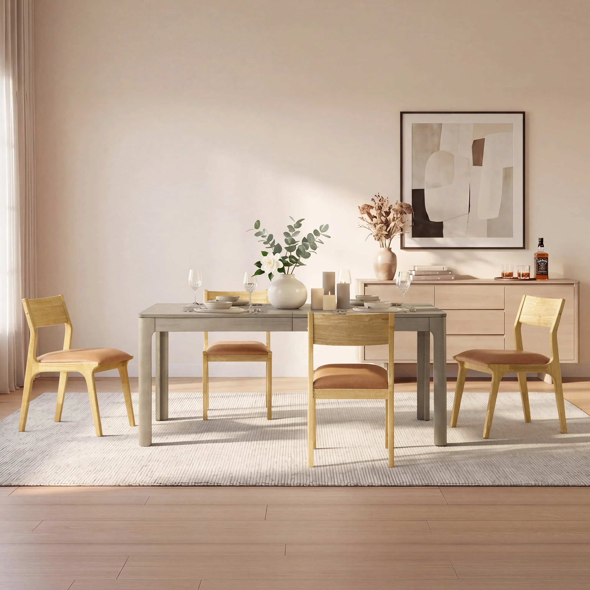 Everett Extendable Wood Dining Table, 70.9"-90.6" - Image 12