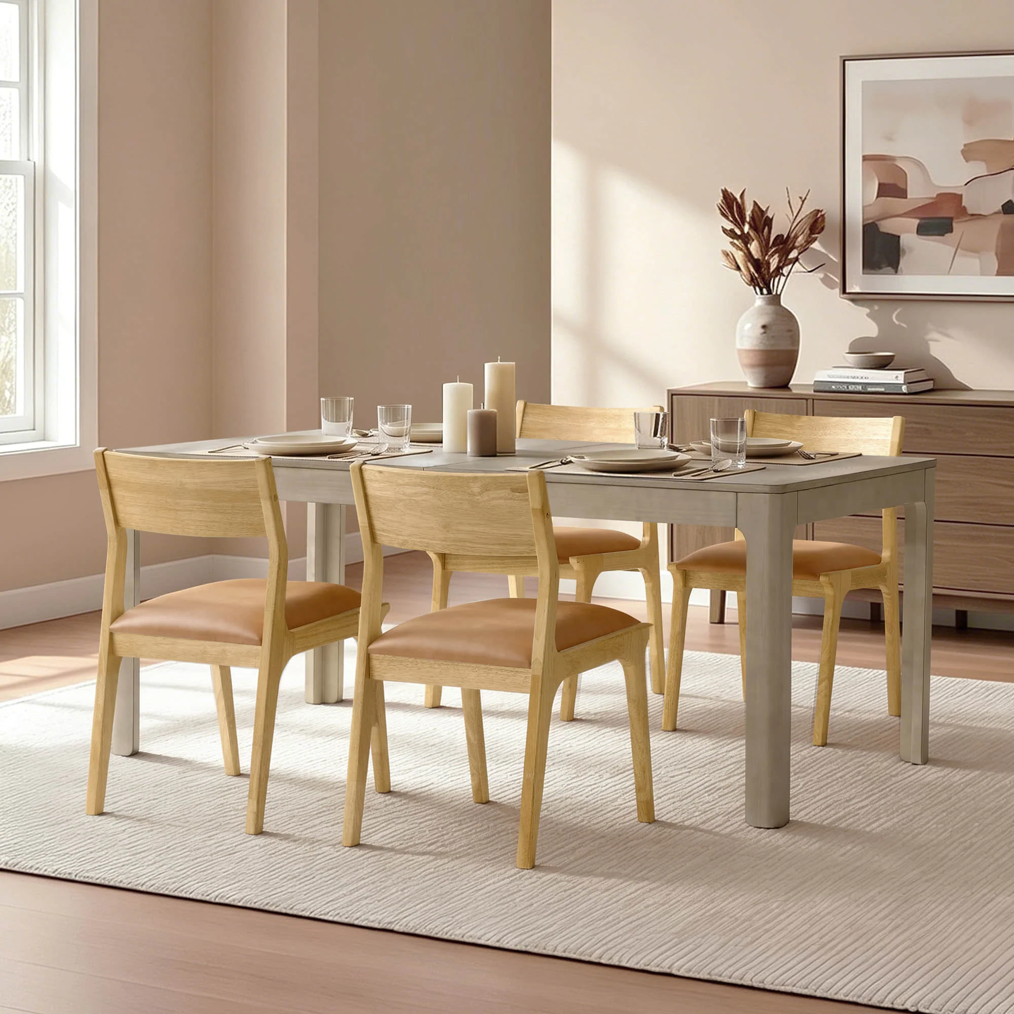 Everett Extendable Wood Dining Table, 70.9"-90.6" - Image 13