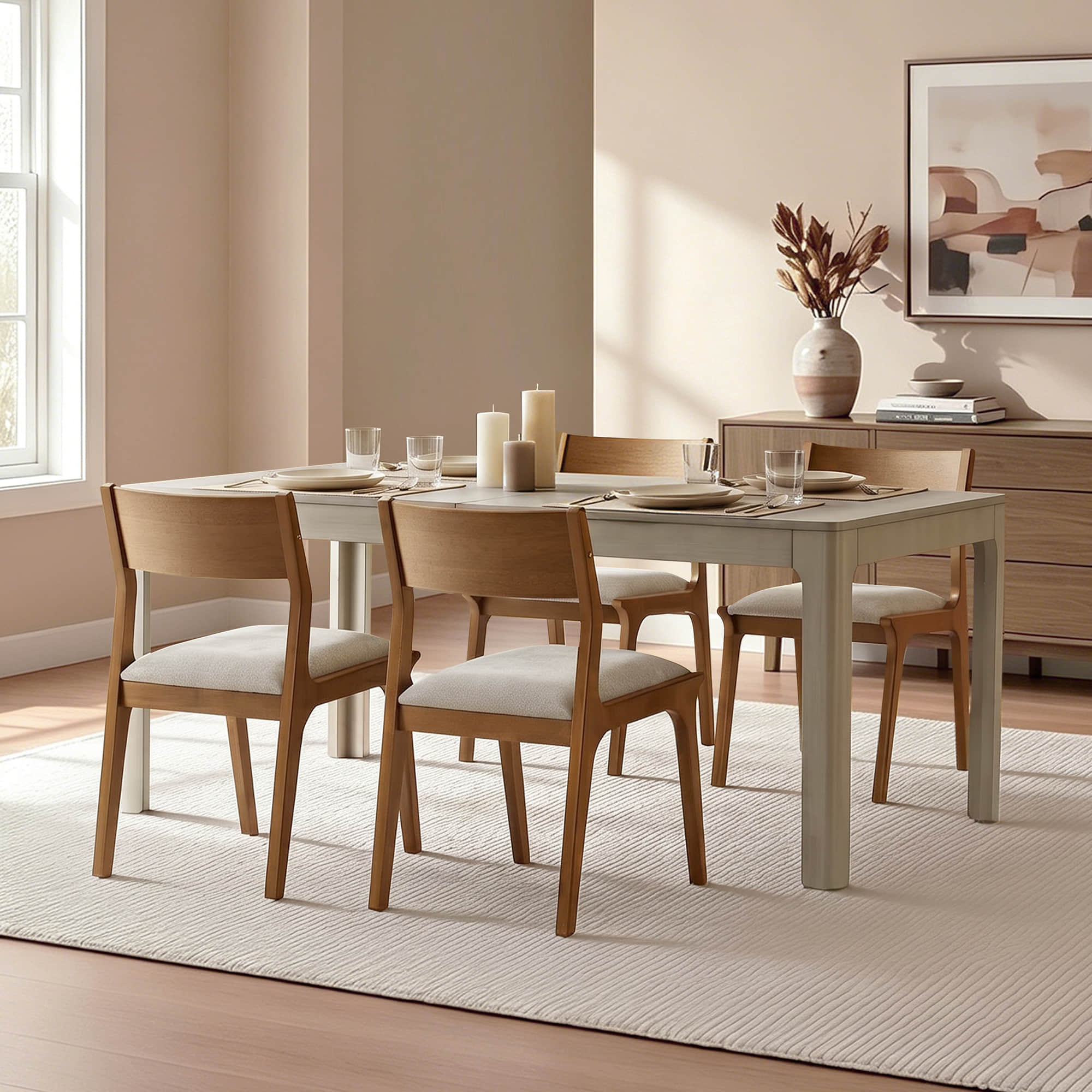 Everett Extendable Wood Dining Table, 70.9"-90.6" - Image 8
