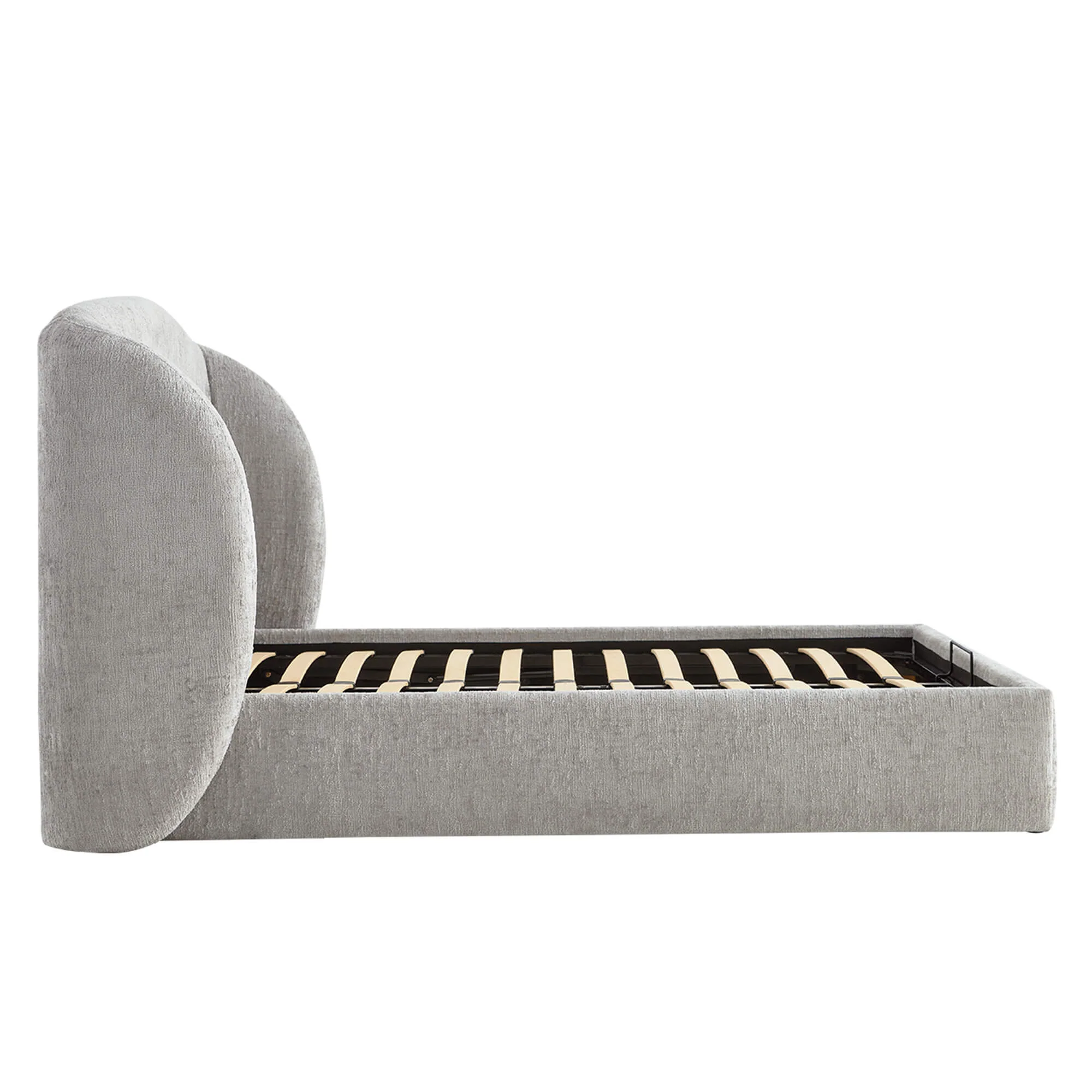 Evie Wingback Upholstered Storage Platform Bed - Image 25