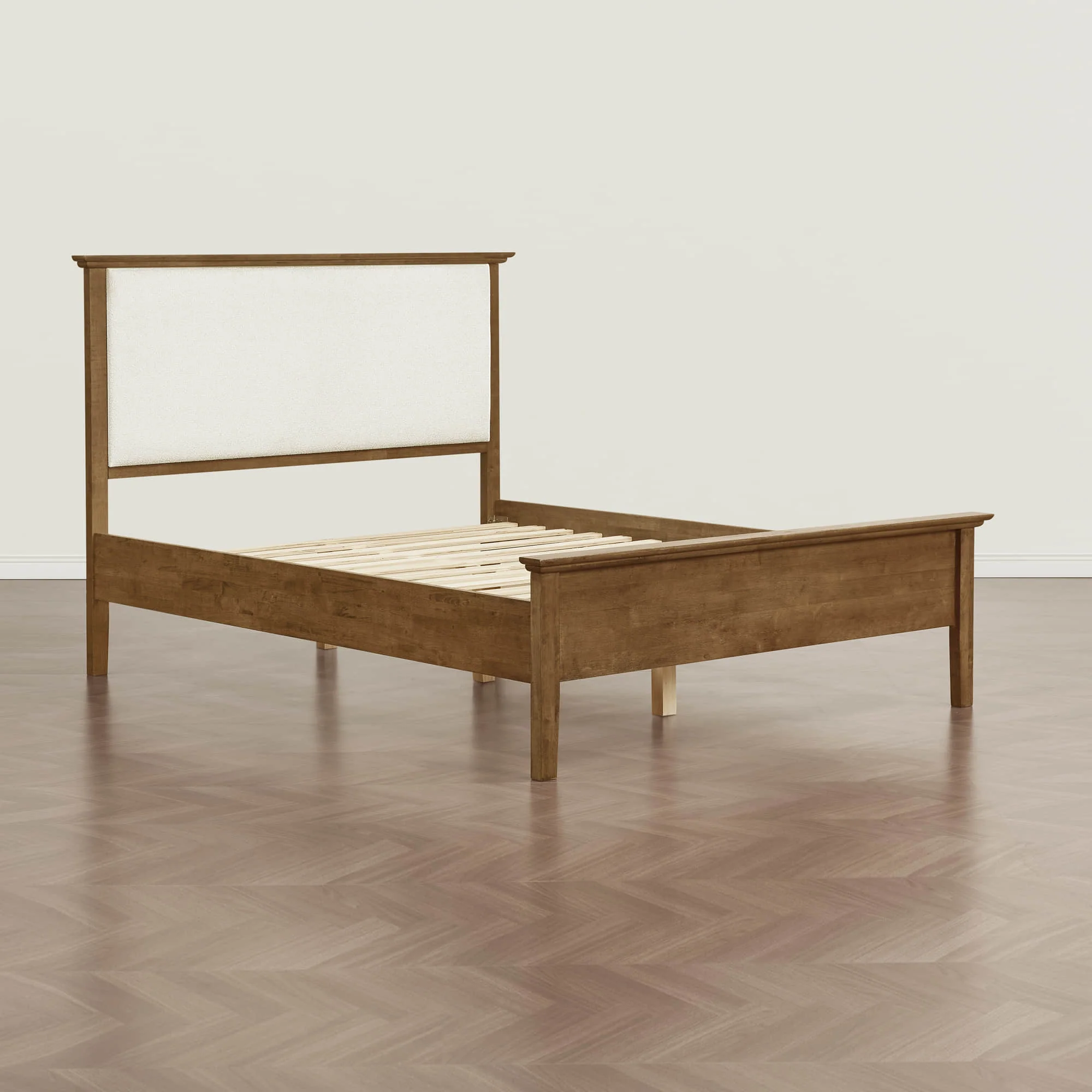 Ezra Mid-Century Boucle Platform Bed - Image 12