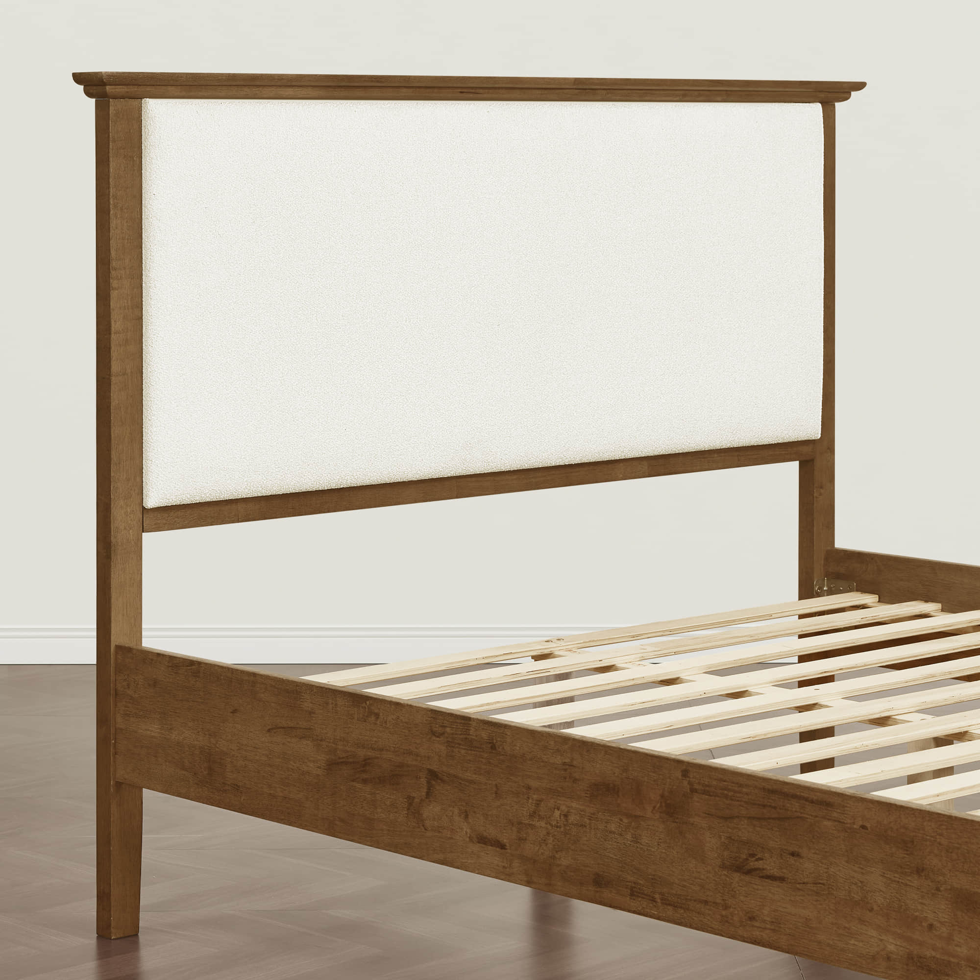 Ezra Mid-Century Boucle Platform Bed - Image 15