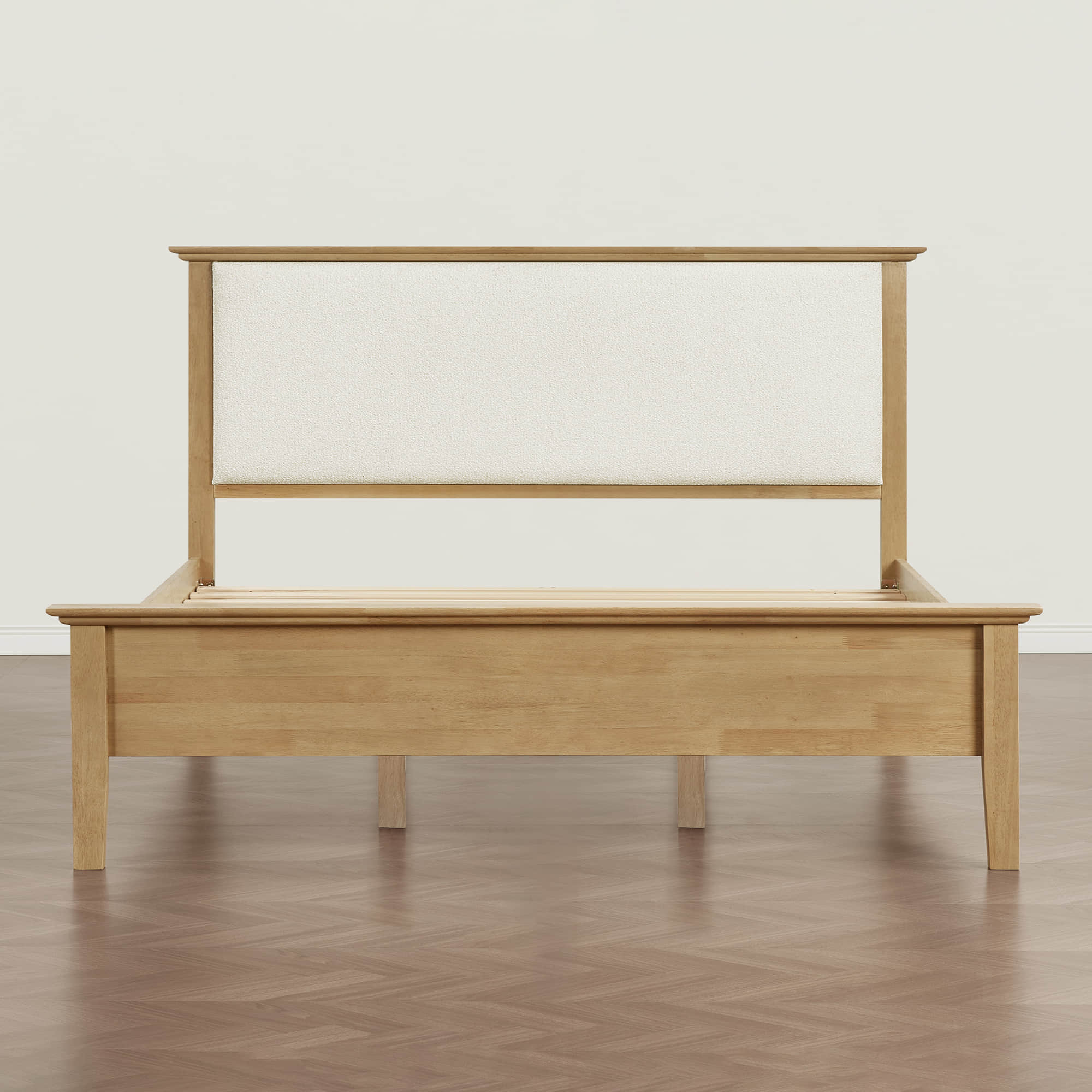 Ezra Mid-Century Boucle Platform Bed - Image 23