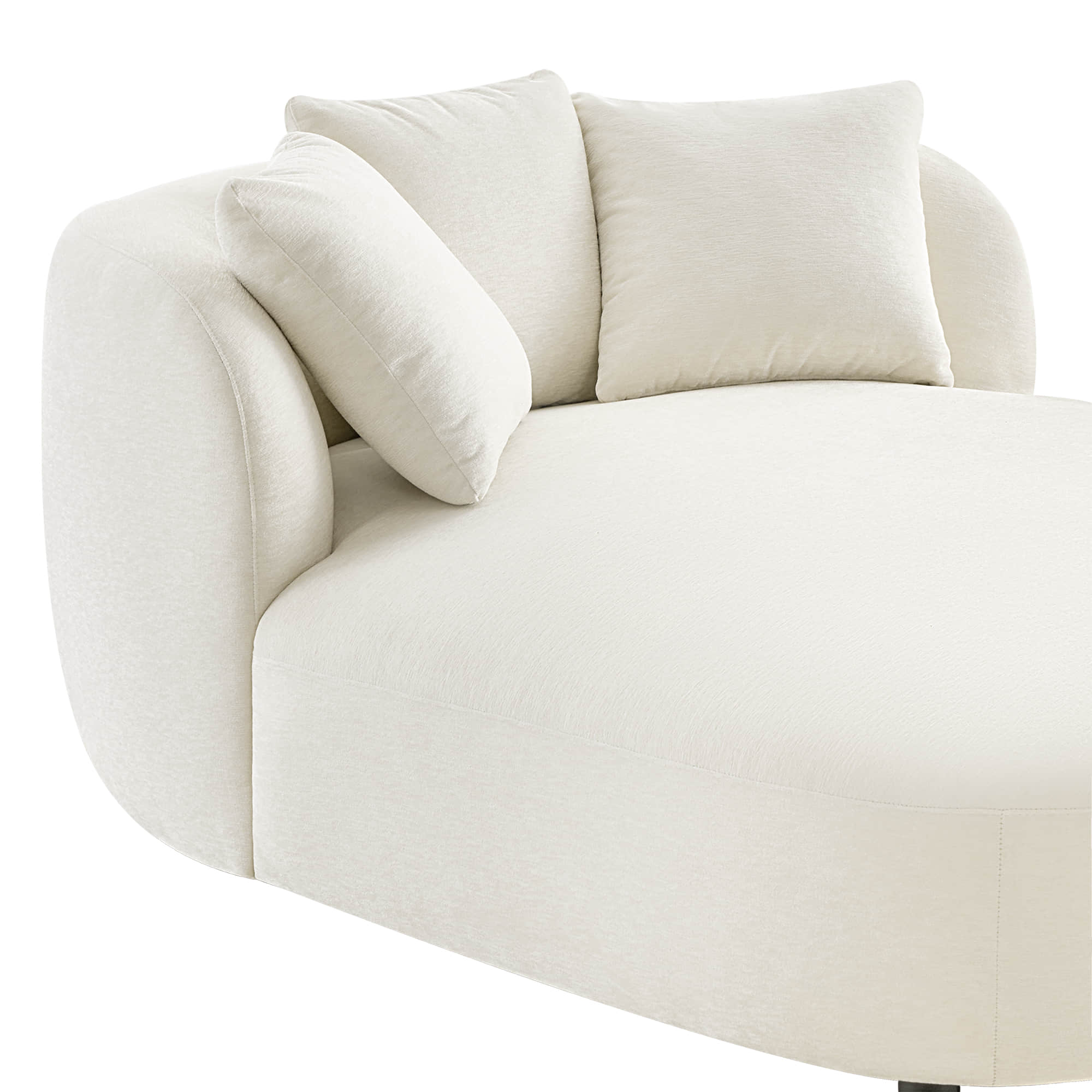 Gabriel Modern Curved Chaise Lounge Accent Chair - Image 12