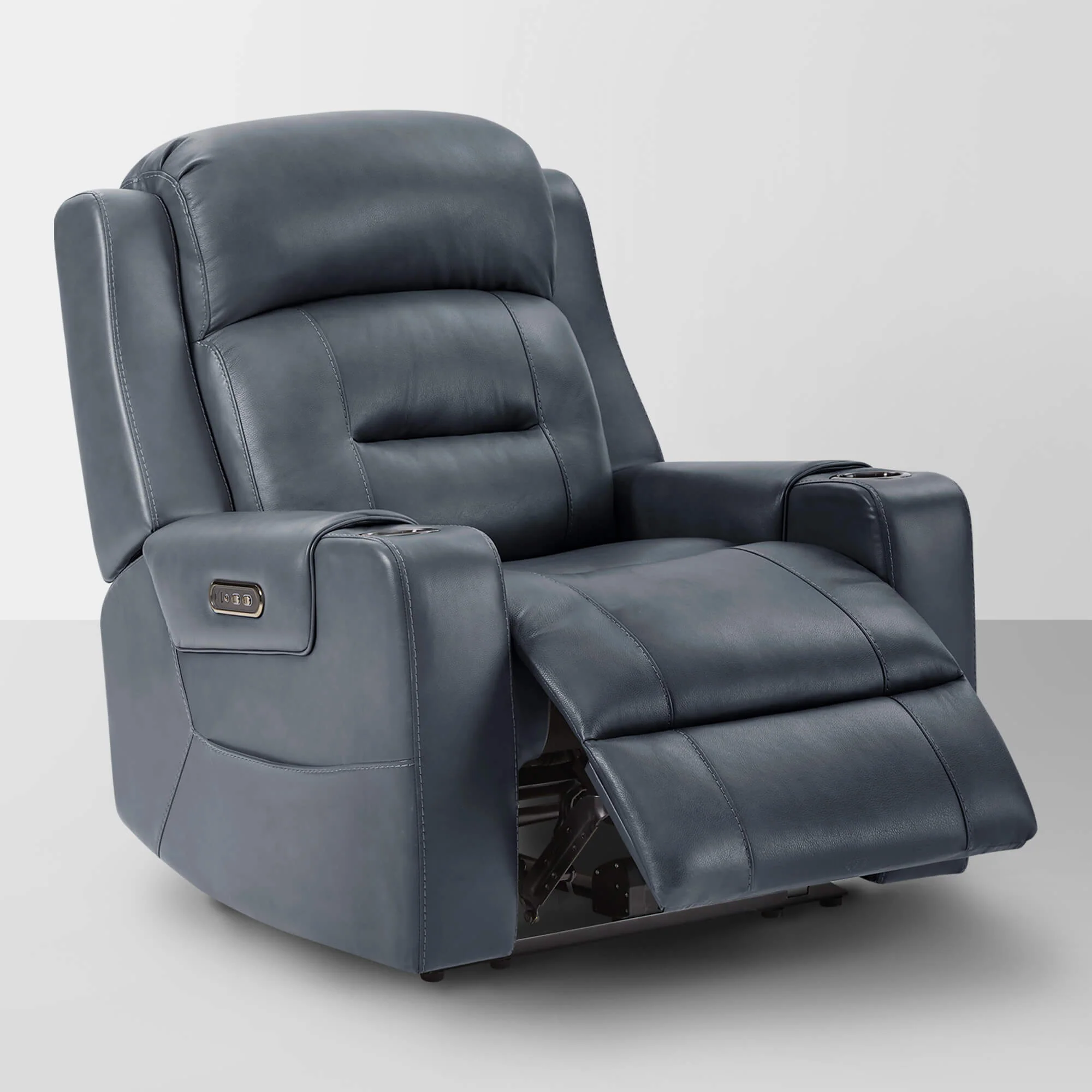 Garrison Genuine Leather Power Lay Flat Recliner with Power Headrest - Image 92