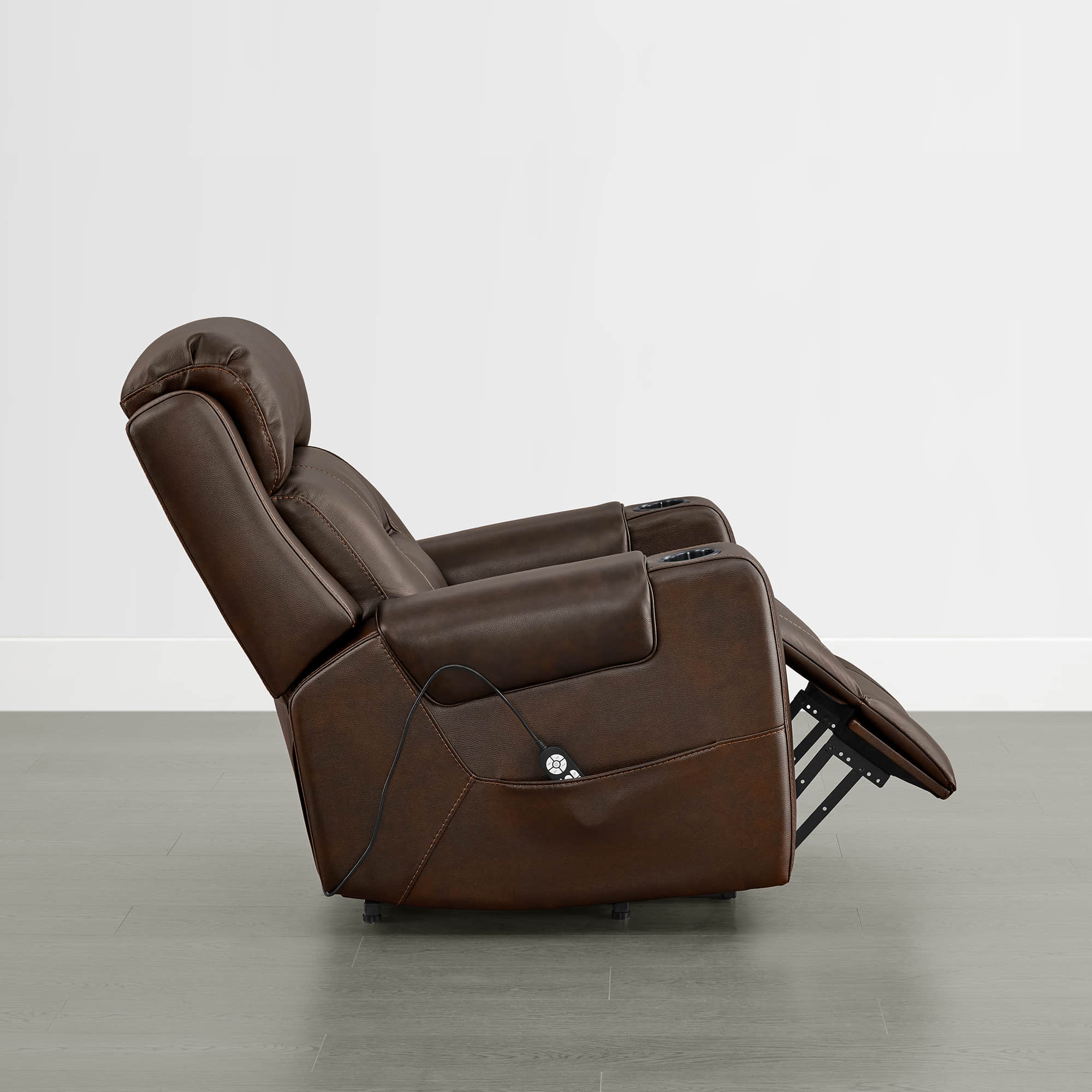 Garrison Genuine Leather Power Massage & Heat Recliner Lift Chair - Image 10