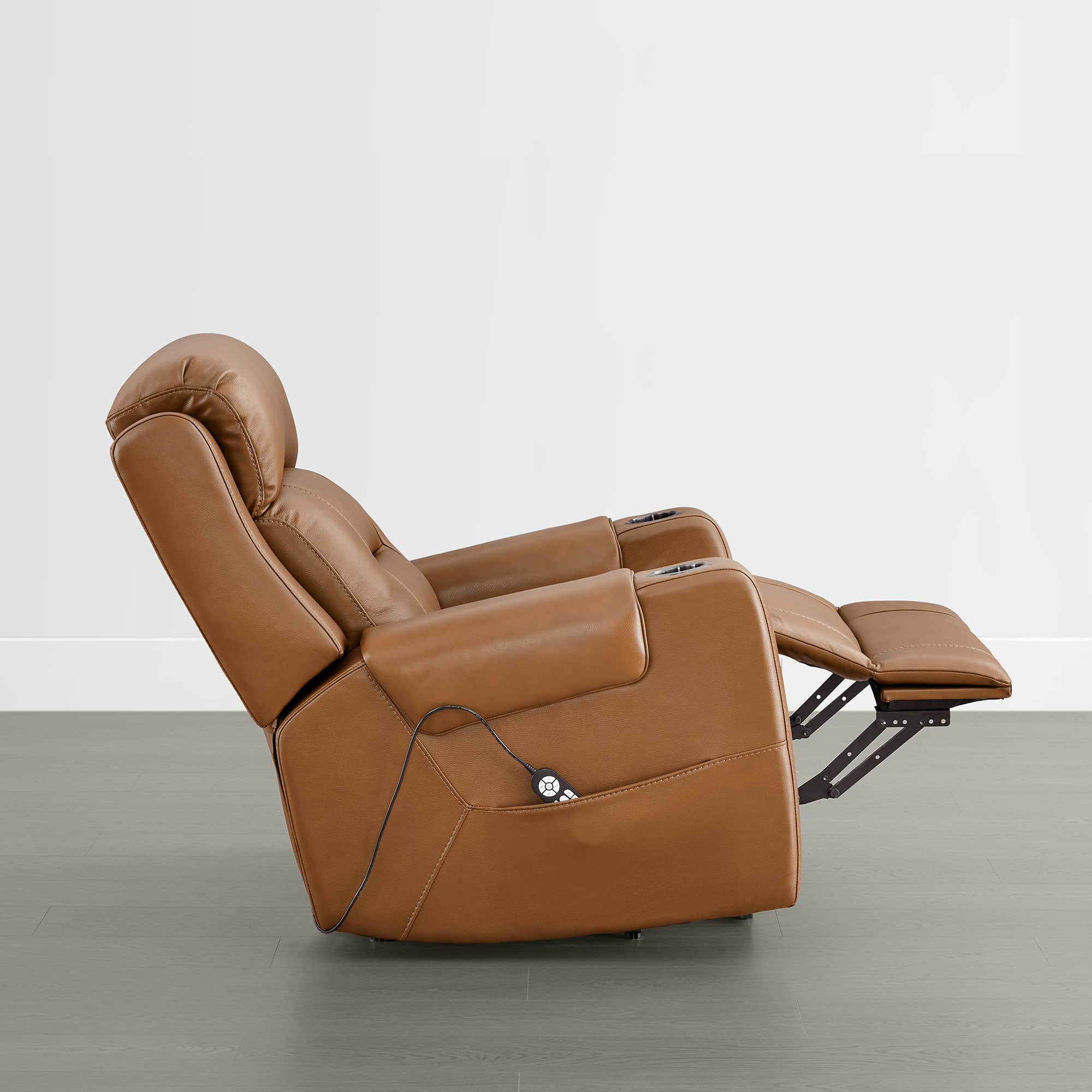Garrison Genuine Leather Power Massage & Heat Recliner Lift Chair - Image 23