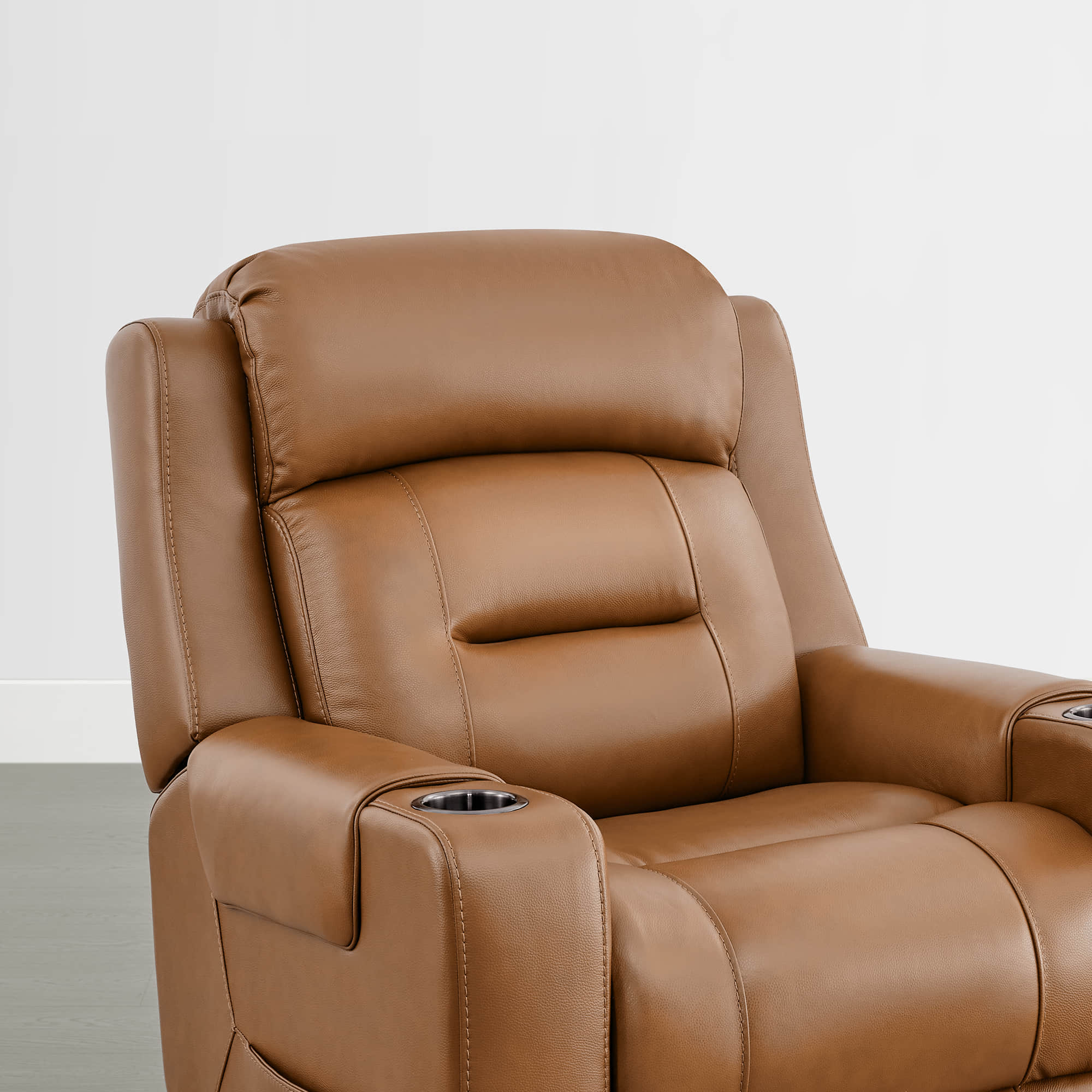 Garrison Genuine Leather Power Massage & Heat Recliner Lift Chair - Image 25