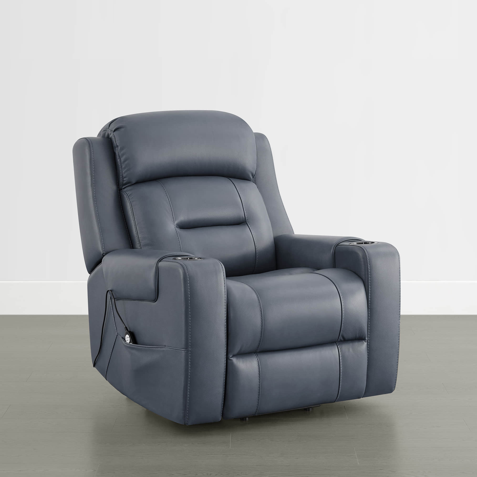 Garrison Genuine Leather Power Massage & Heat Recliner Lift Chair - Image 28