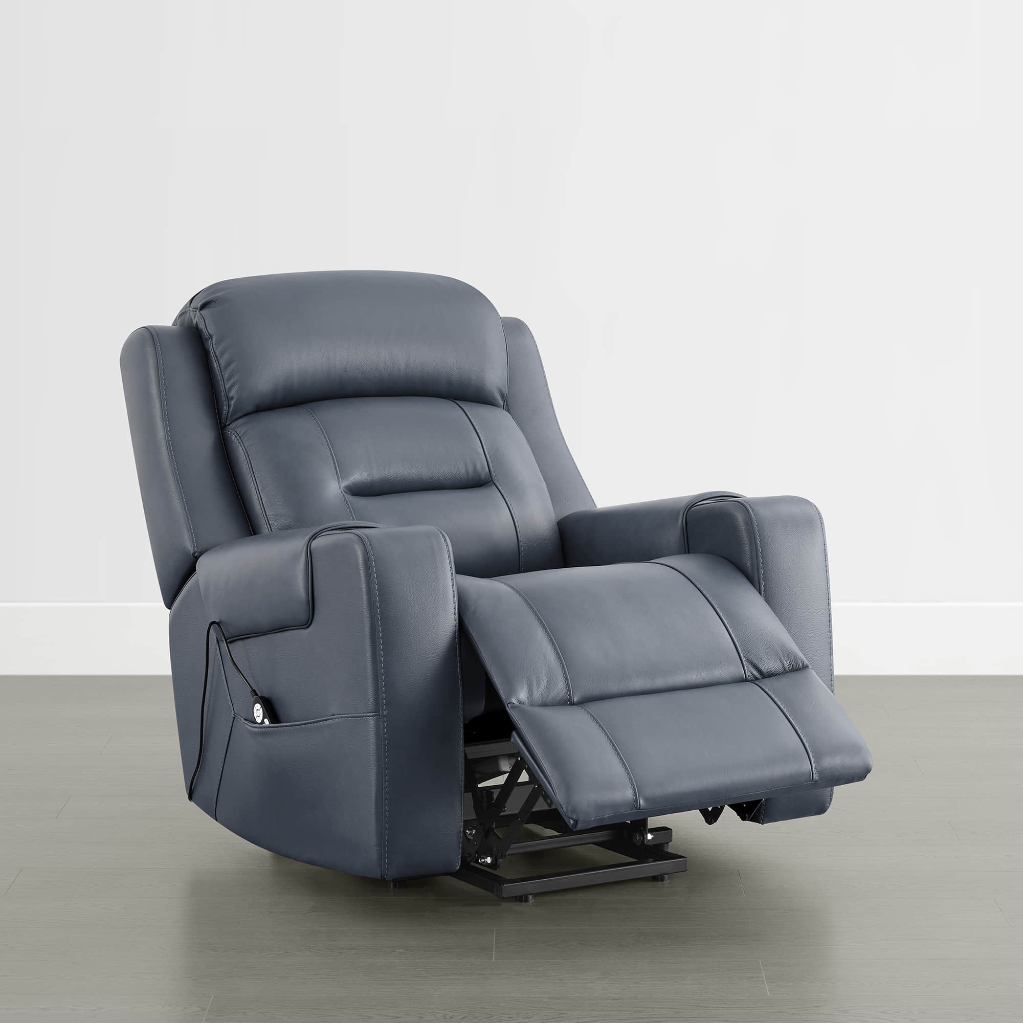 Garrison Genuine Leather Power Massage & Heat Recliner Lift Chair - Image 29