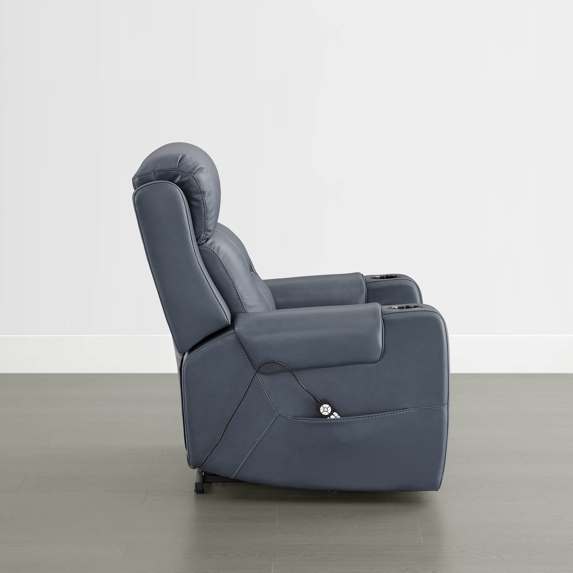 Garrison Genuine Leather Power Massage & Heat Recliner Lift Chair - Image 33