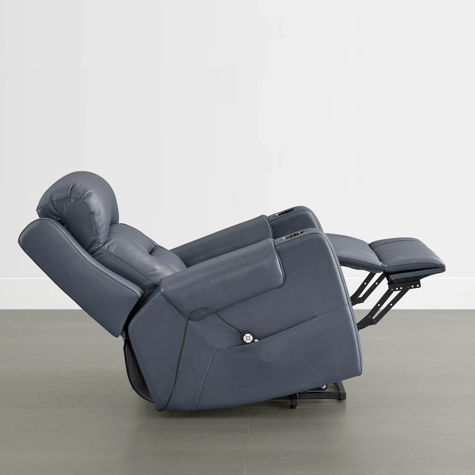 Garrison Genuine Leather Power Massage & Heat Recliner Lift Chair - Image 36